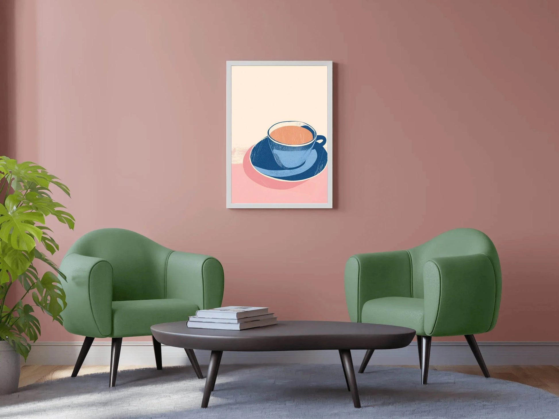 Blue Cup of Tea Wall Art - beink online art store