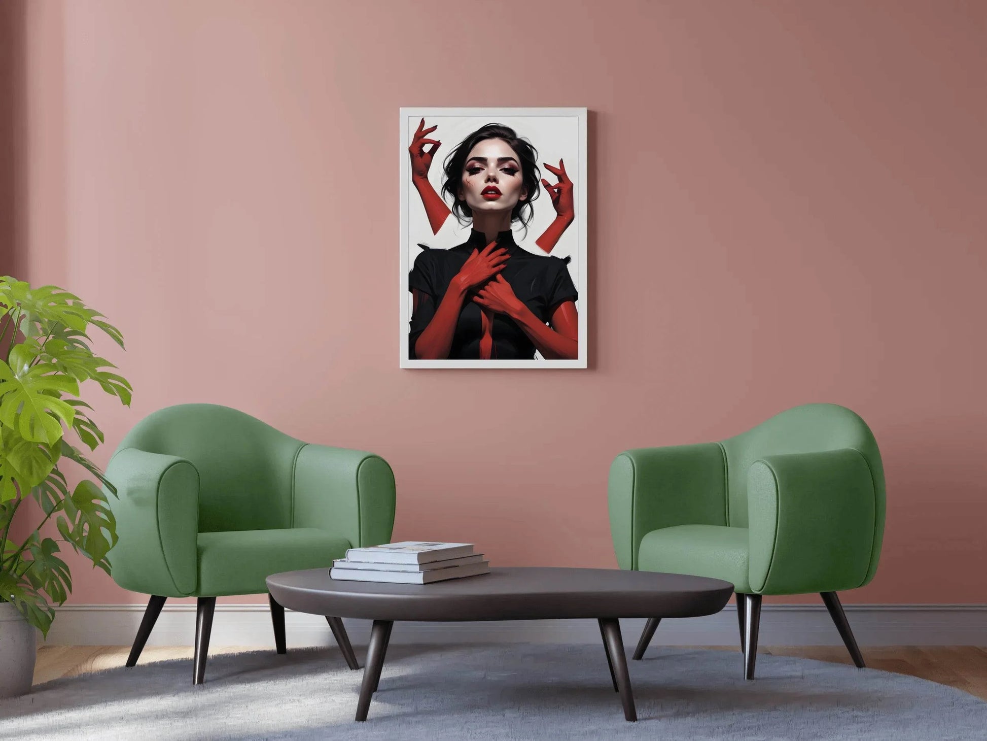 Lady with Vampire Theme Wall Art - beink online art store