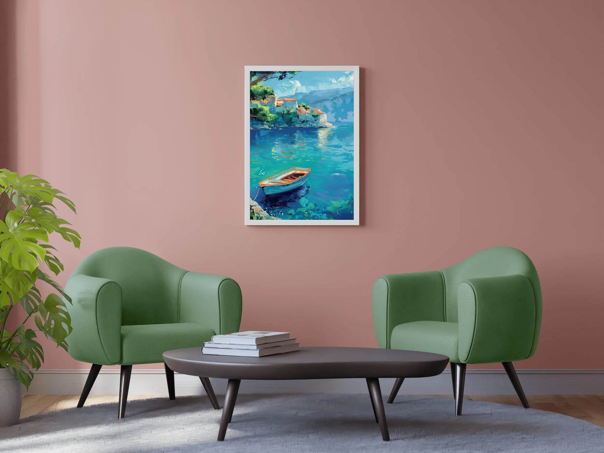 Small Boat in The River Wall Art - beink online art store