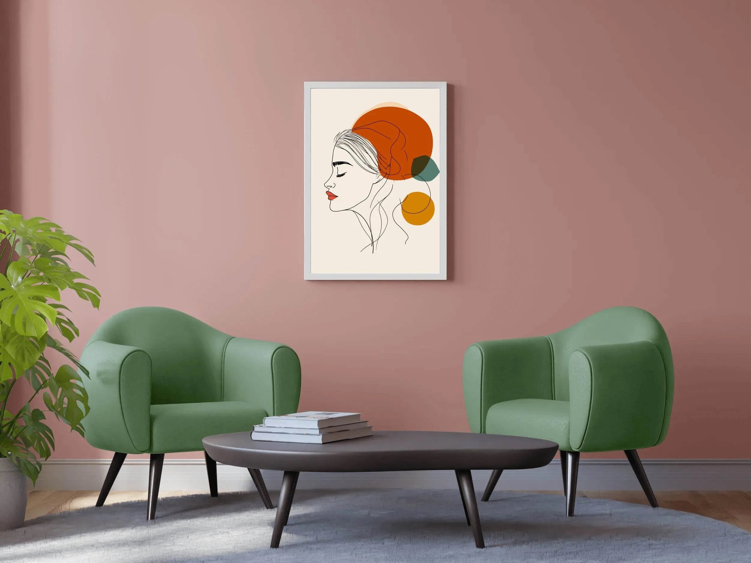 Woman With Colored Hair Wall Art - beink online art store