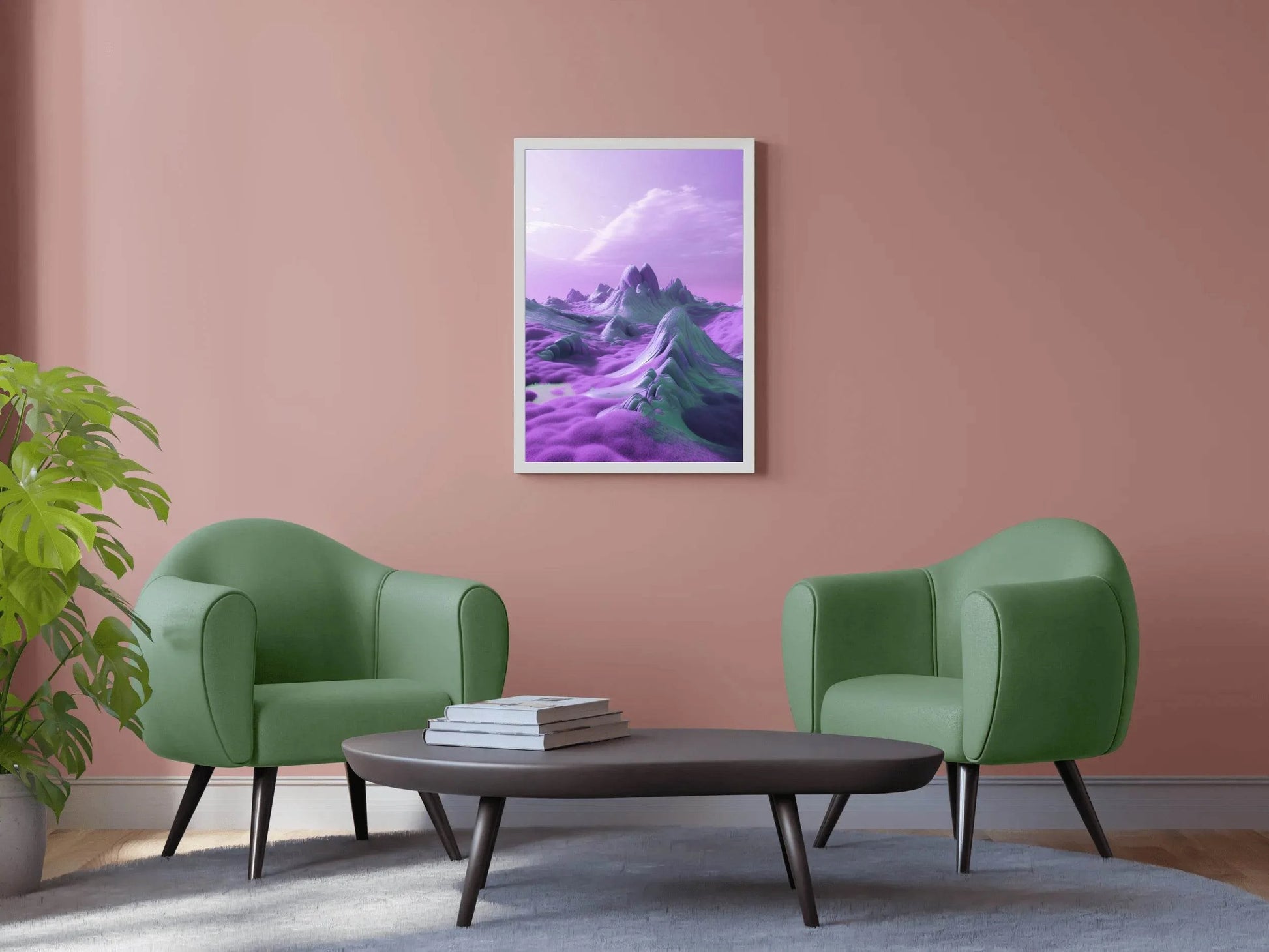 Purple Mountain Wall Art - beink online art store