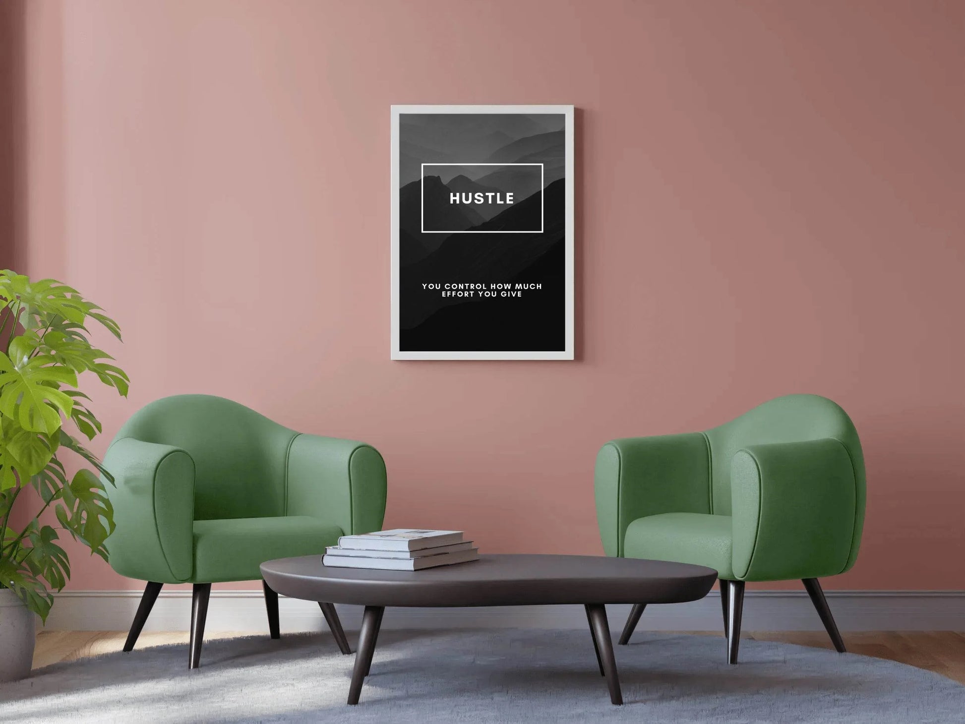Hustle Mindset Motivational Wall Art - beink online art store
