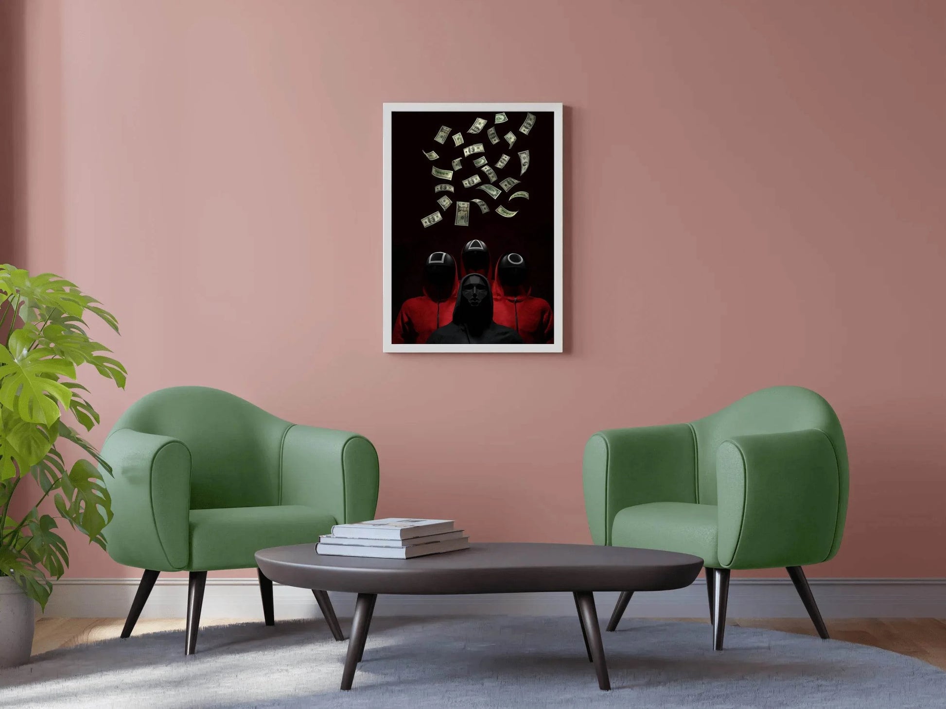 Falling Money - Squid Game Wall Art - beink online art store