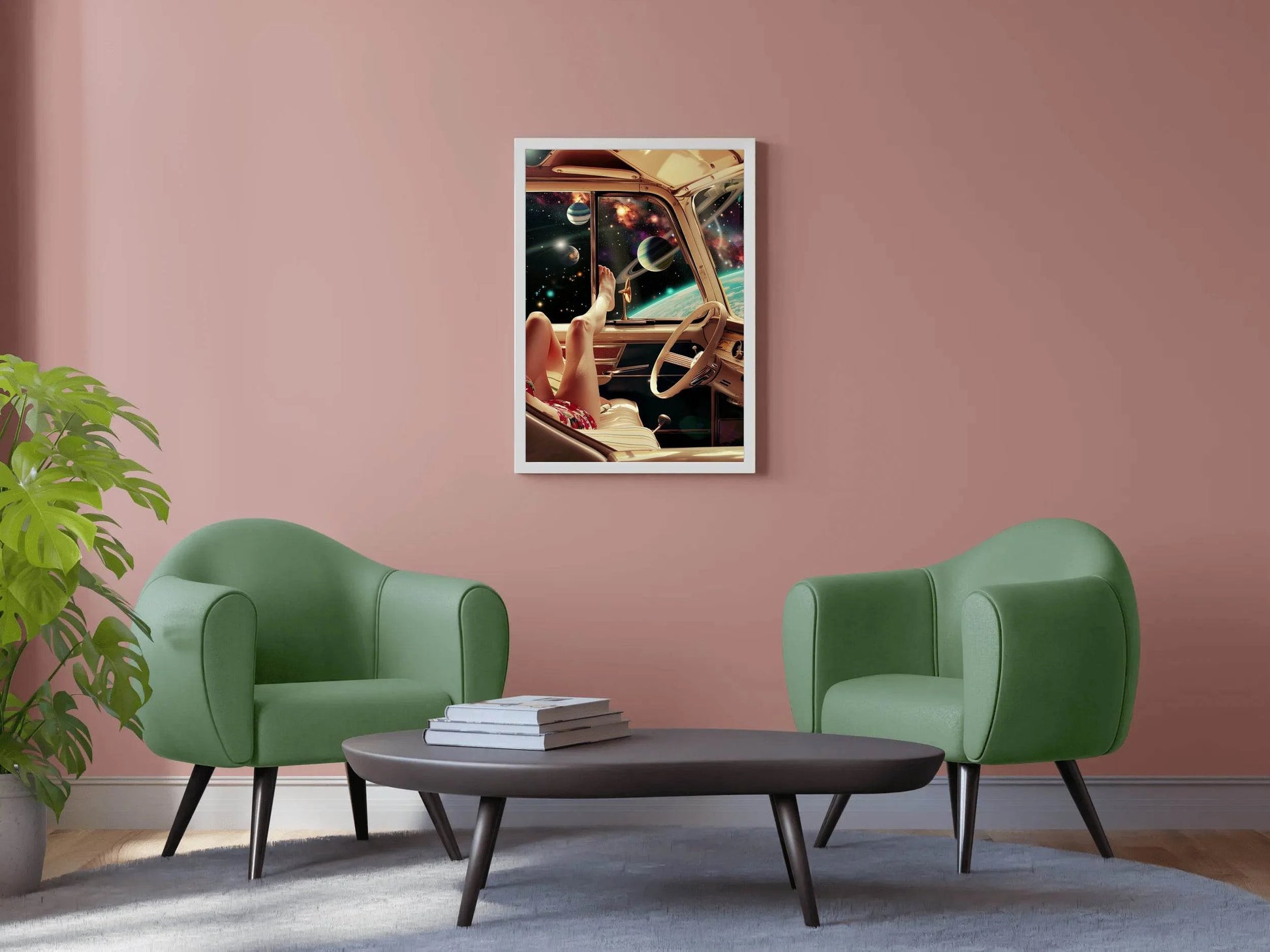 View Of Space From Inside The Car Wall Art - beink online art store