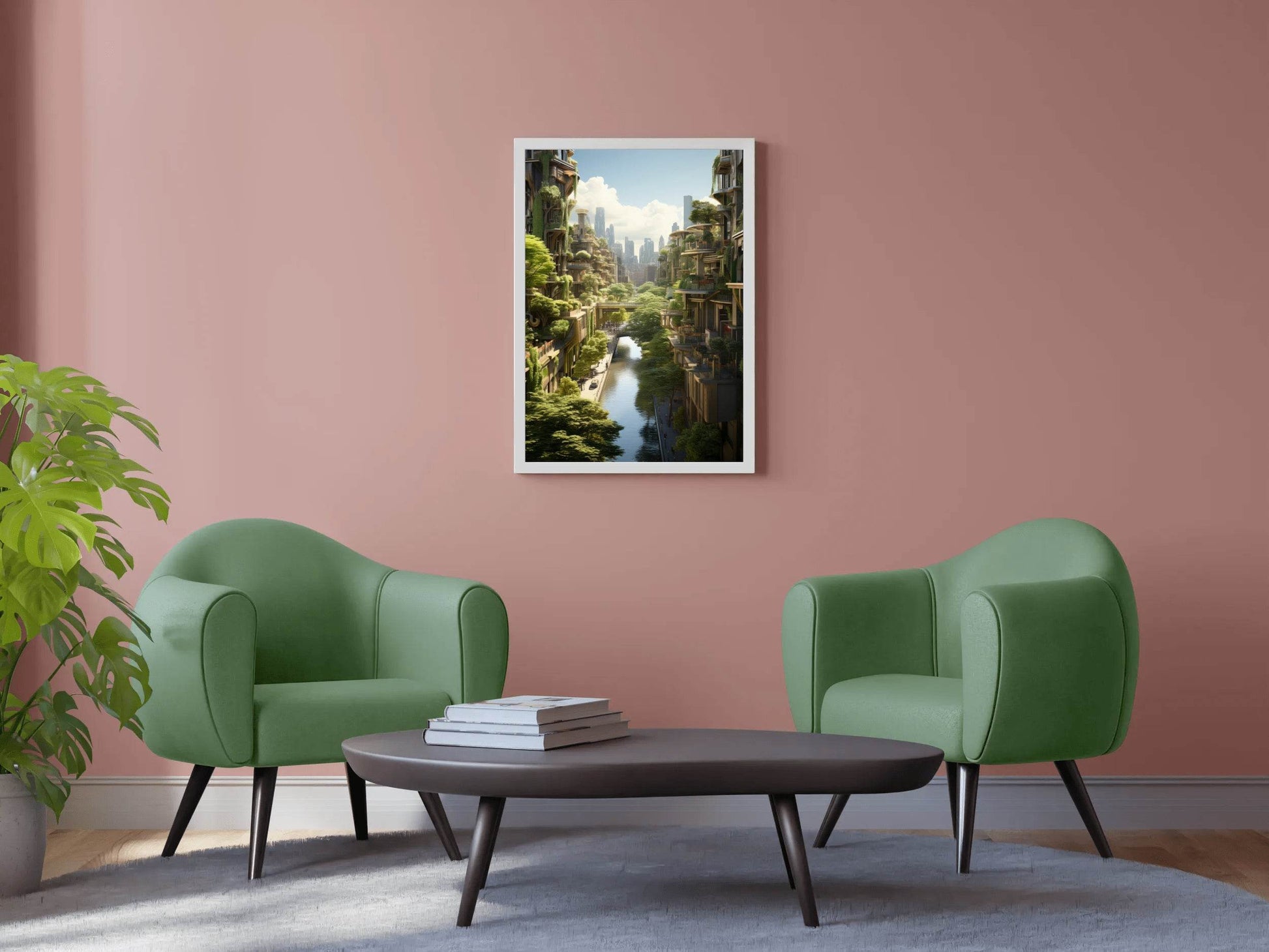View Of The Lush City Wall Art - beink online art store