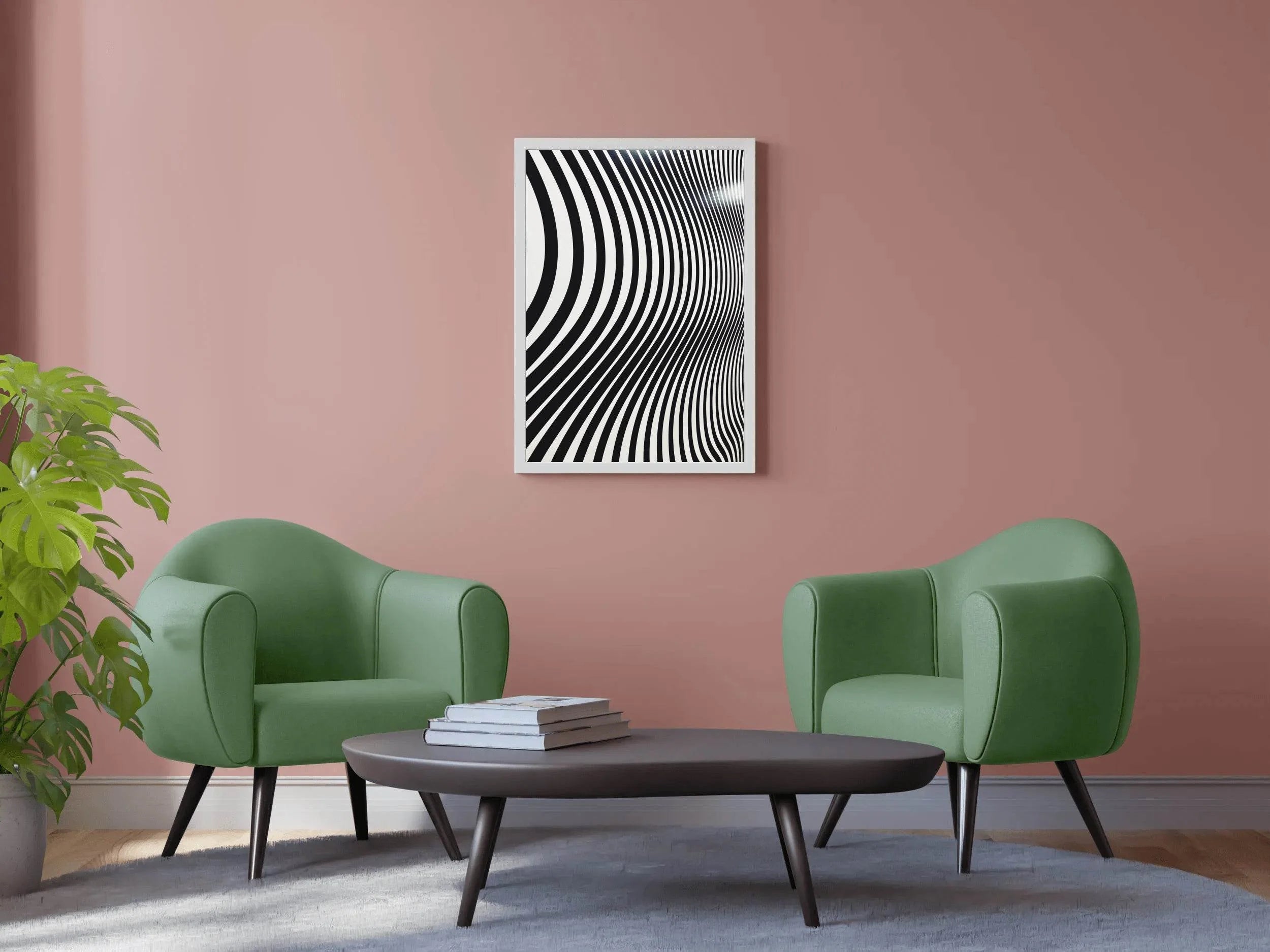 Zebra Wallpaper Black & White Wall Art - beink online art store