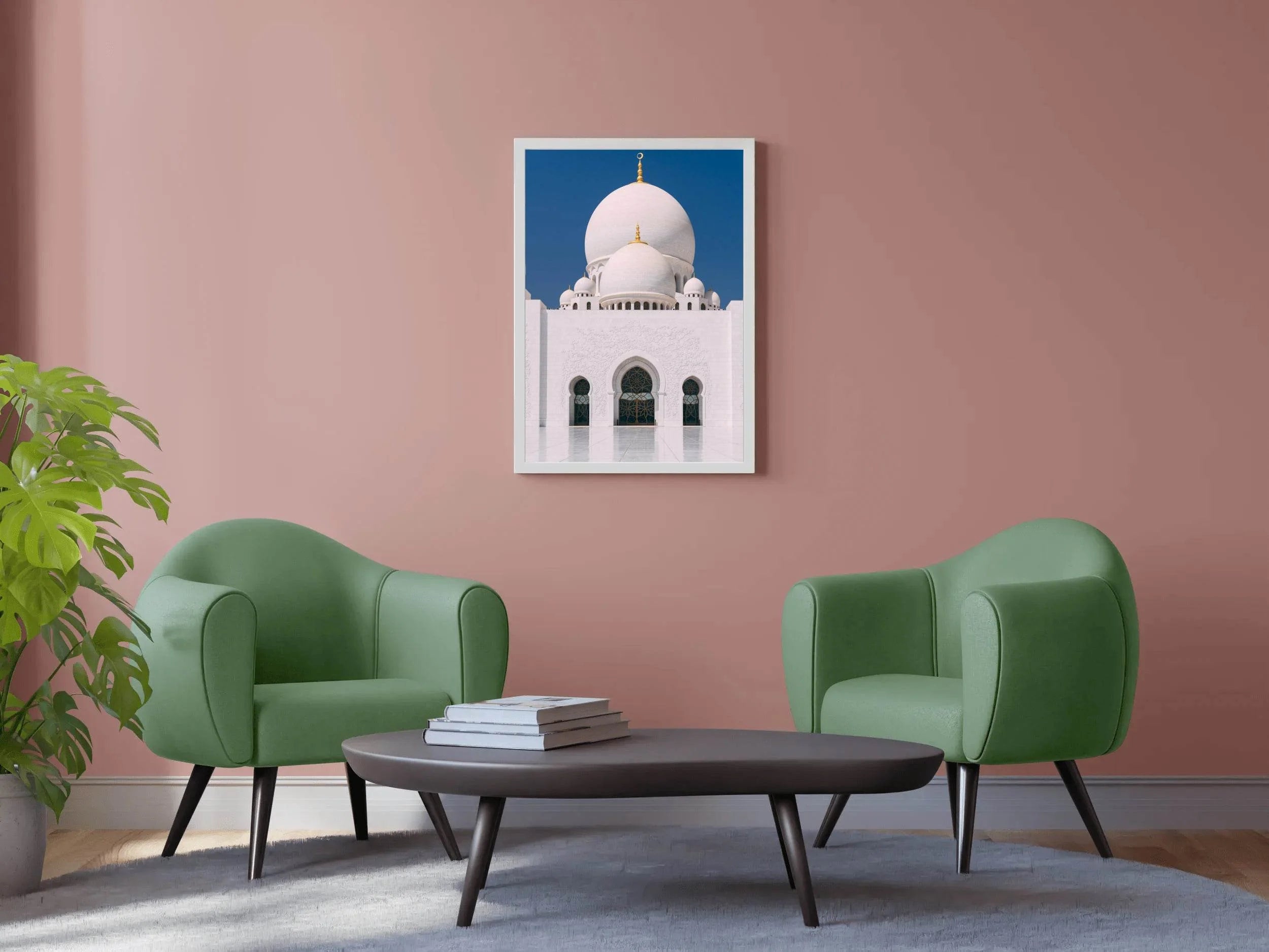 Pristine Mosque Against Blue Sky Wall Art - beink online art store