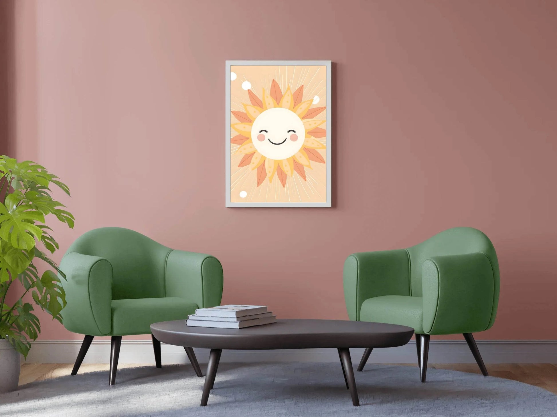 Painting of Smiling Sunflower Wall Art - beink online art store