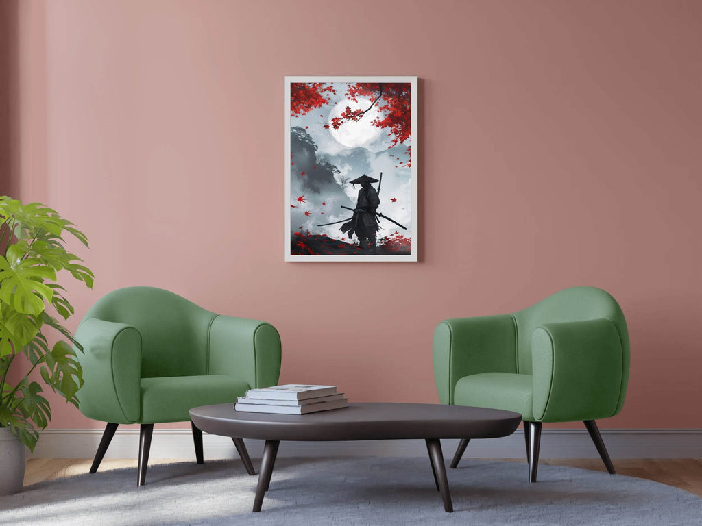 Samurai And Mountain Fuji Wall Art - beink online art store