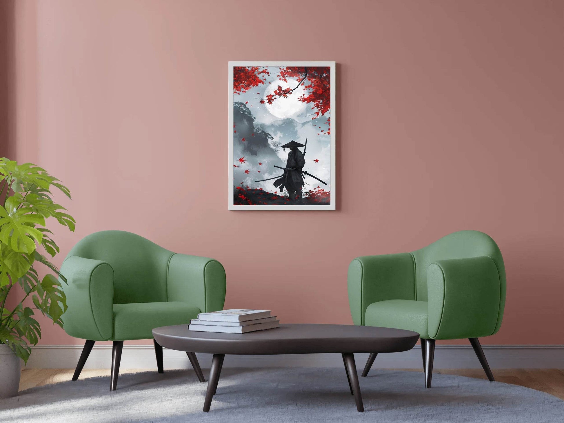 Samurai And Mountain Fuji Wall Art - beink online art store