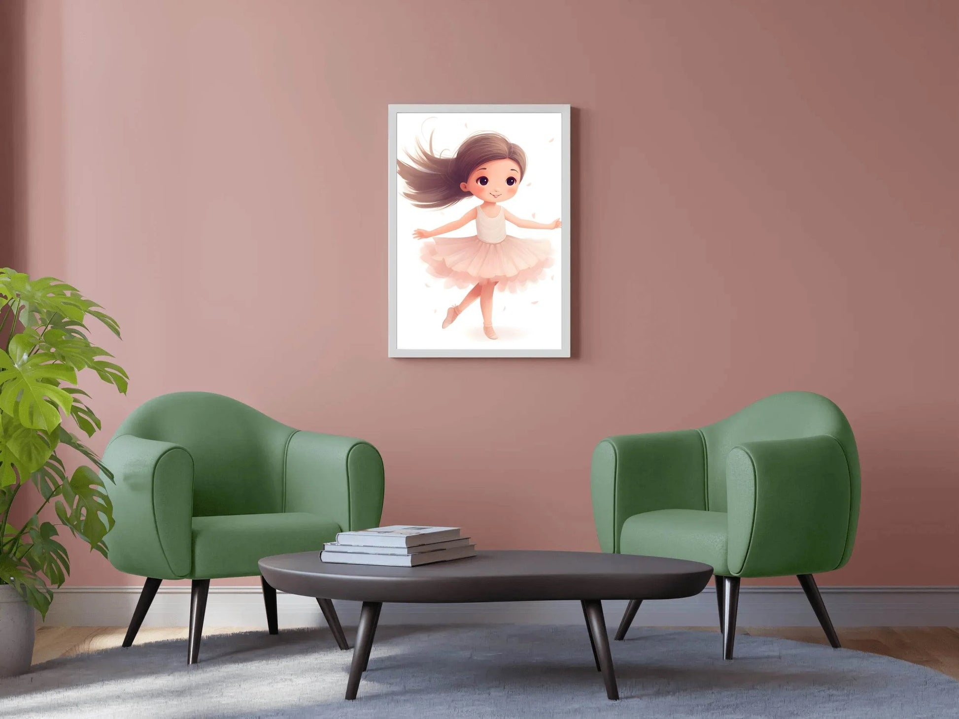 Cute Little Cartoon Girl Bellet Dancing - beink online art store