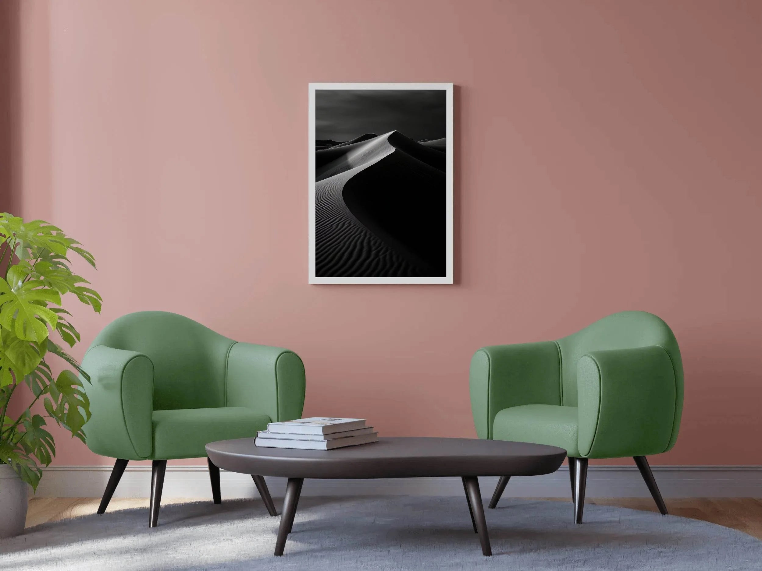 Desert Night Black & White Wall Art - beink online art store