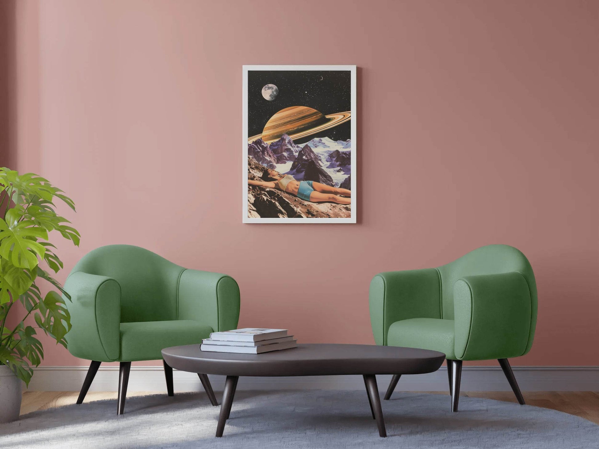 Woman Sleeping in Space Wall Art - beink online art store
