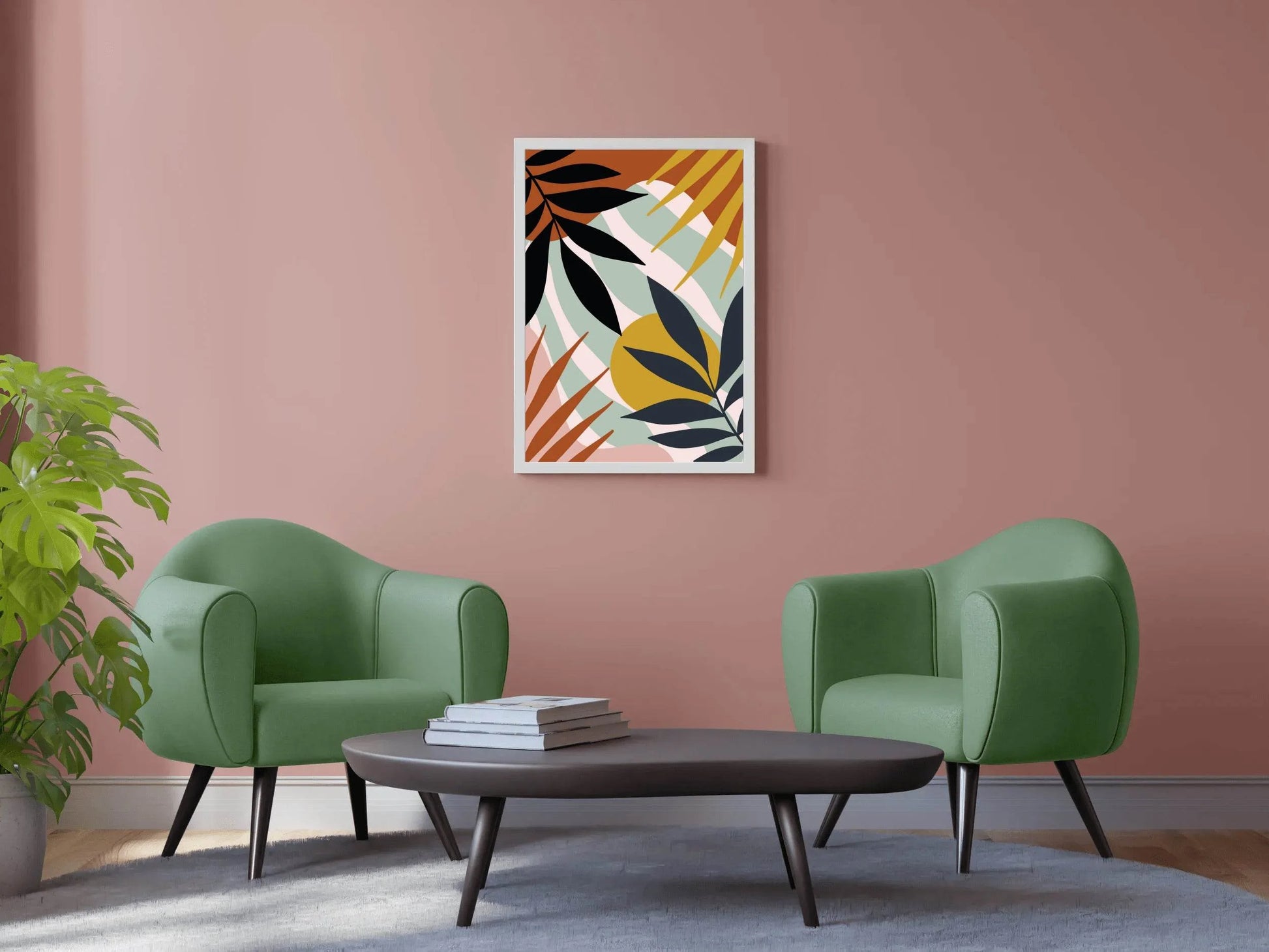 Abstract Tropical Leaves ArtWork - beink online art store