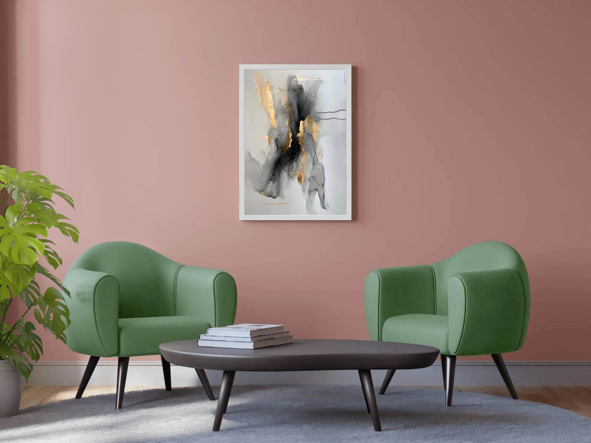 Black Marble With Golden Lines Wall Art - beink online art store