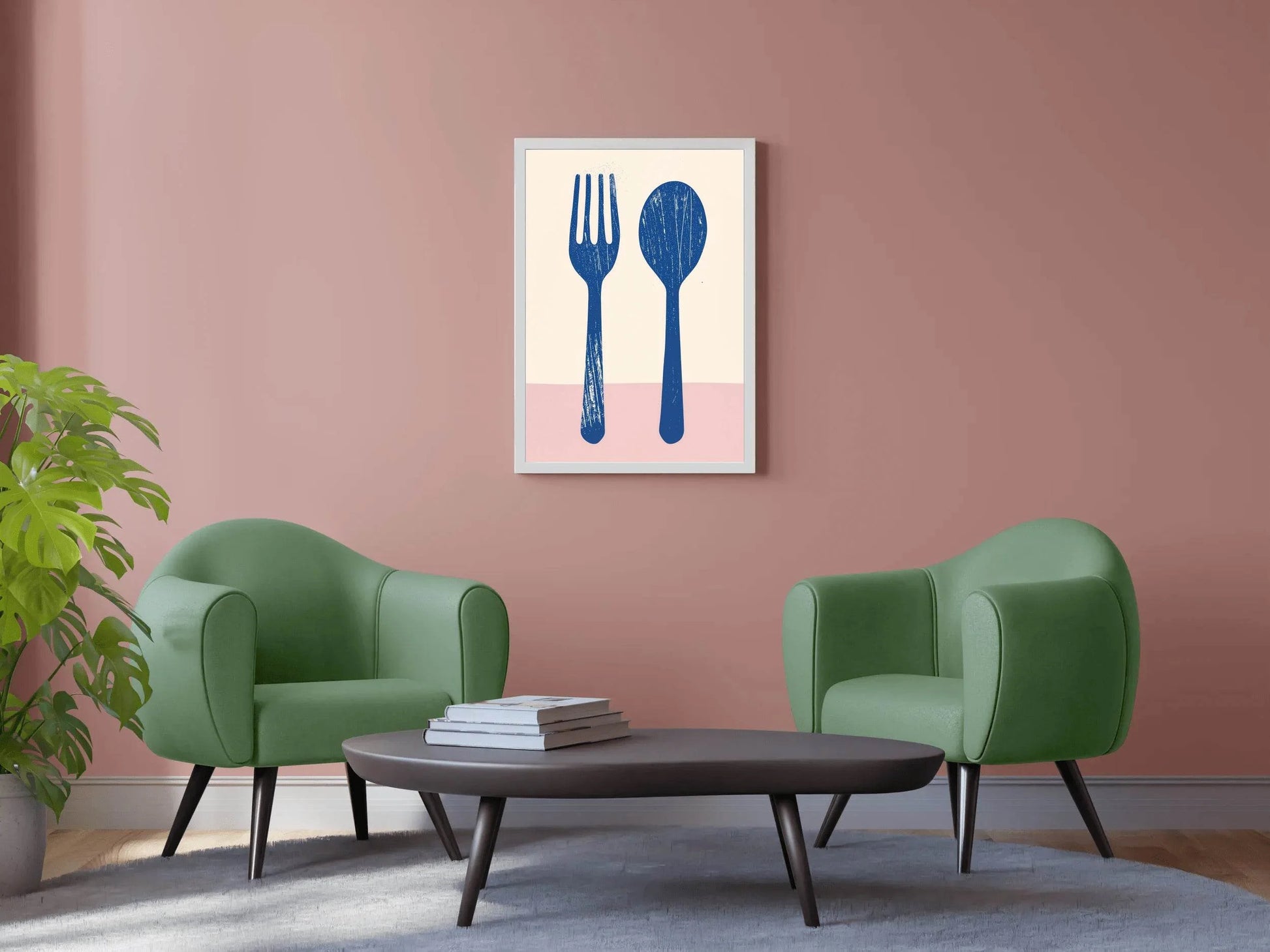 Blue Steel Utensils Wall Art - beink online art store