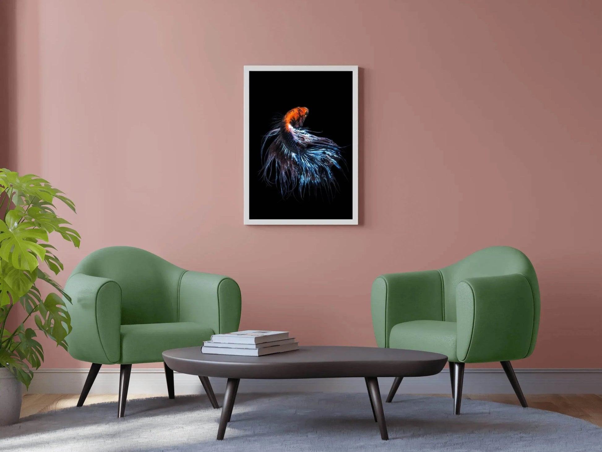 Siamese Fighting Fish Animal Wall Art - beink online art store