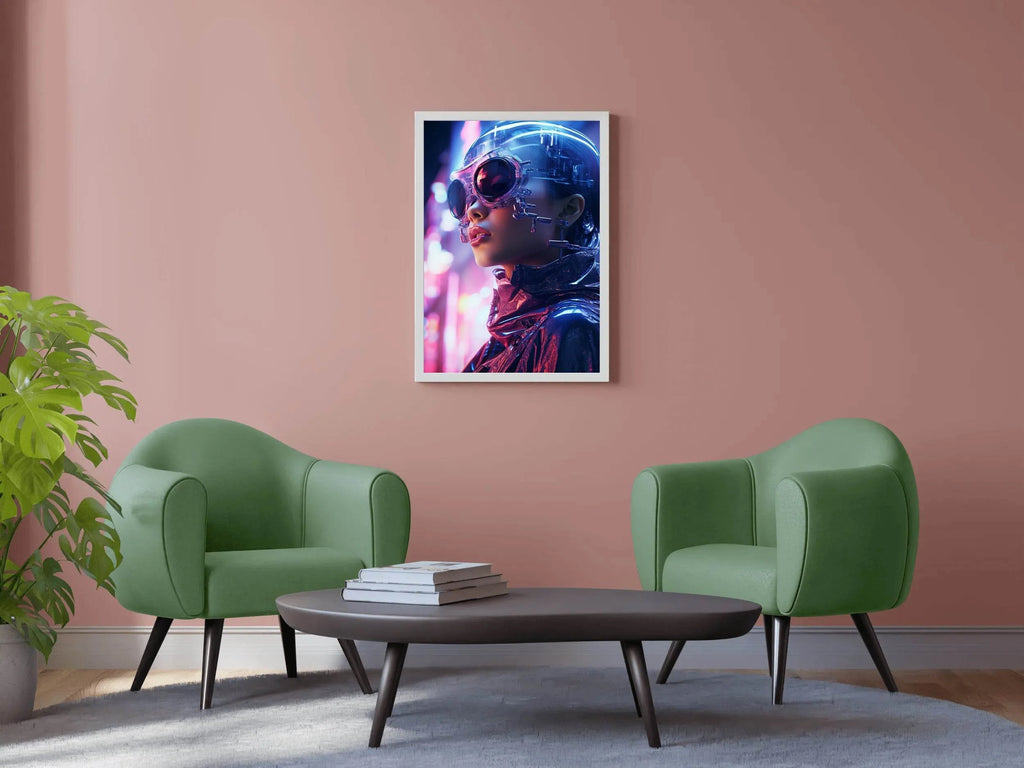 Girl With Space Helmet Wall Art - beink online art store