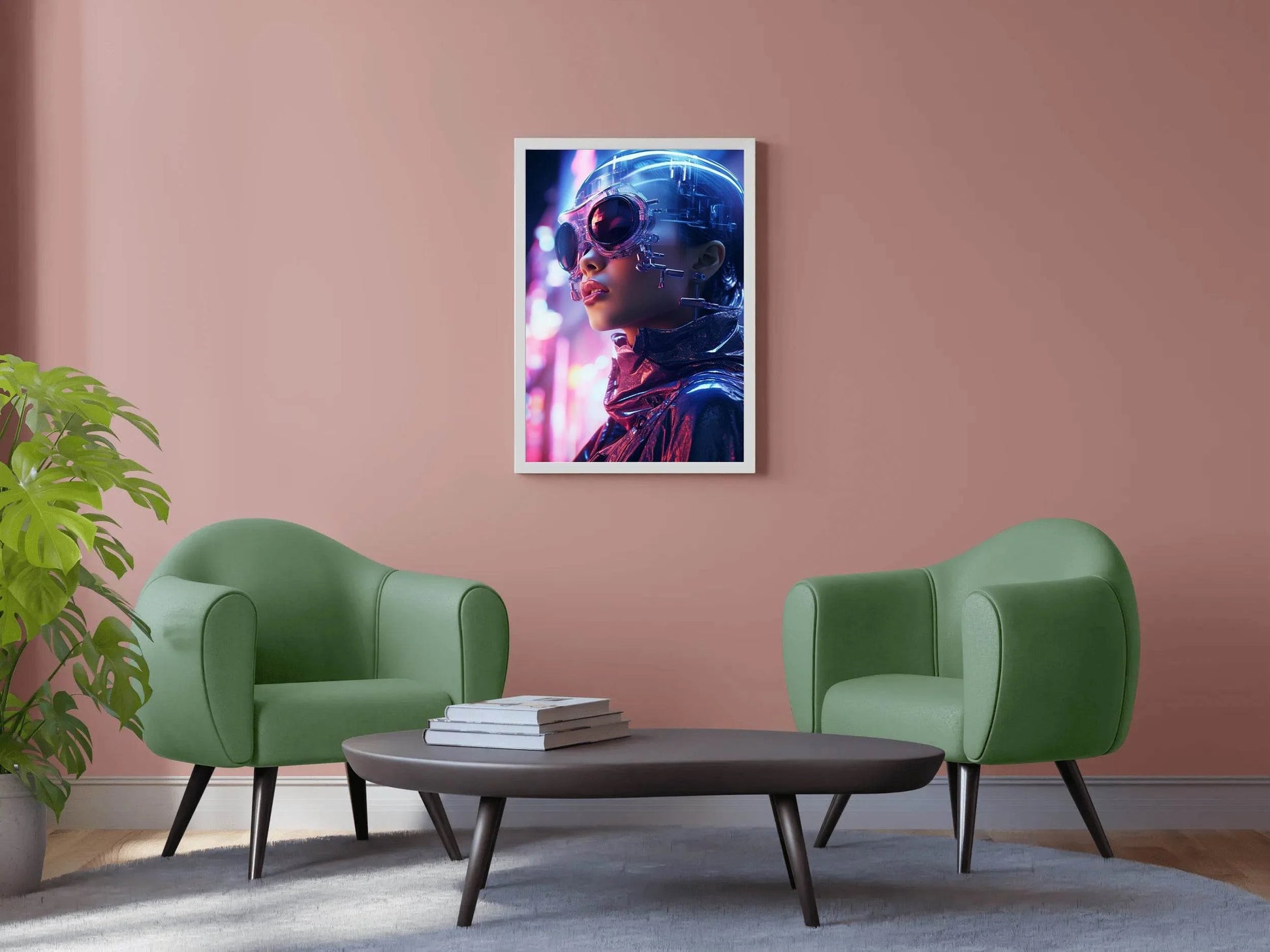 Girl With Space Helmet Wall Art - beink online art store