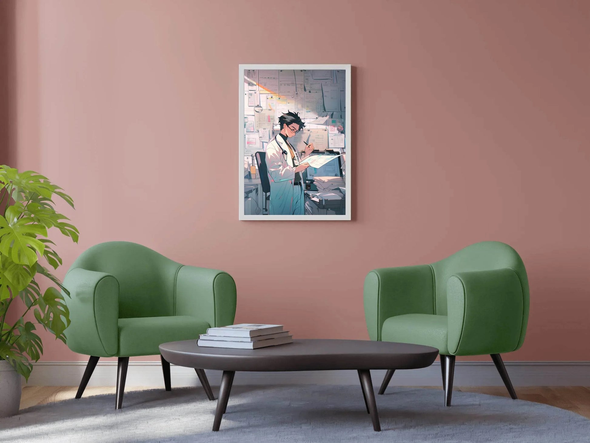 Rendering of Anime Doctor at Job Anime Wall Art - beink online art store