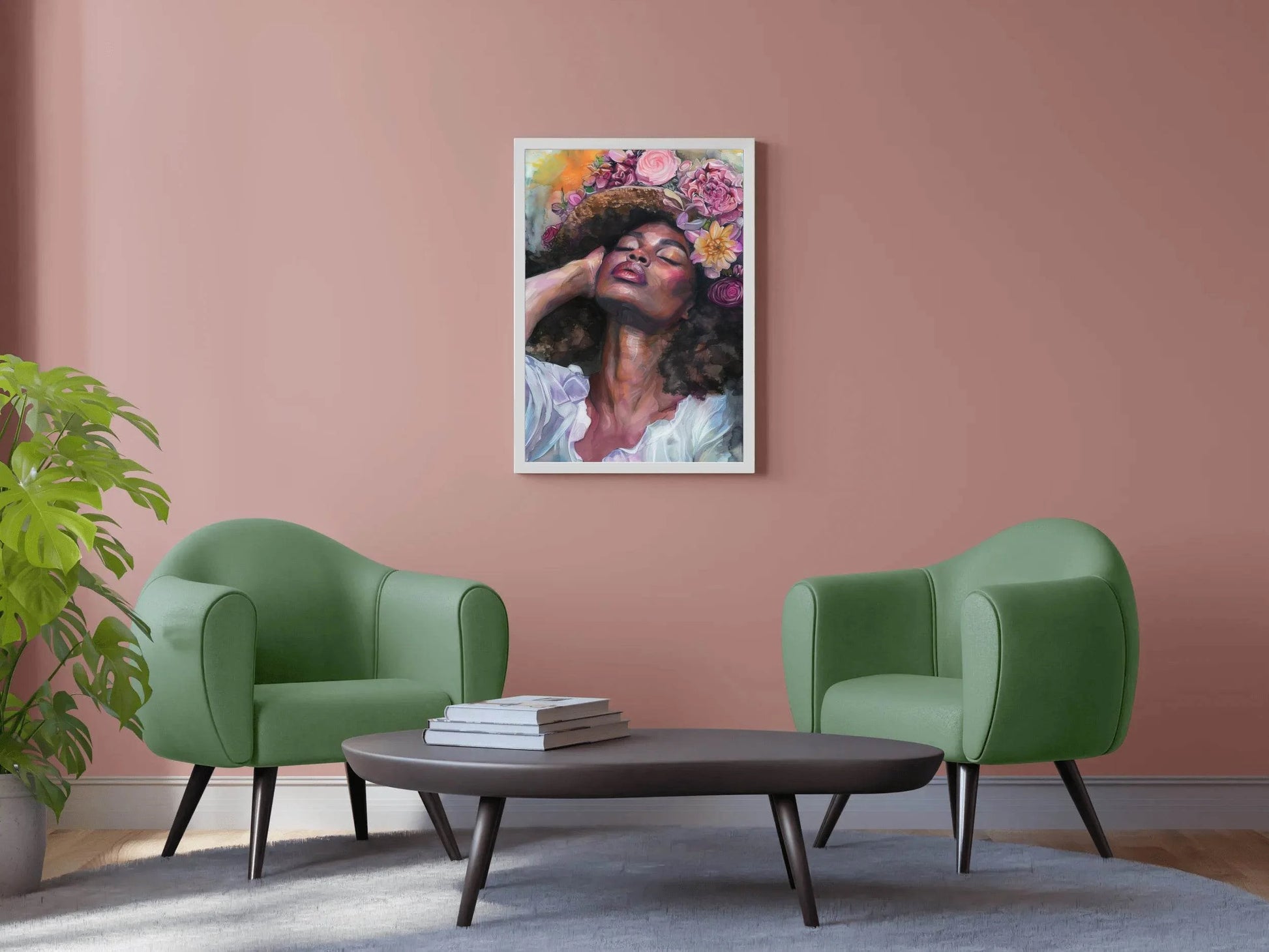 Elegant African Woman Canvas Wall Art - beink online art store