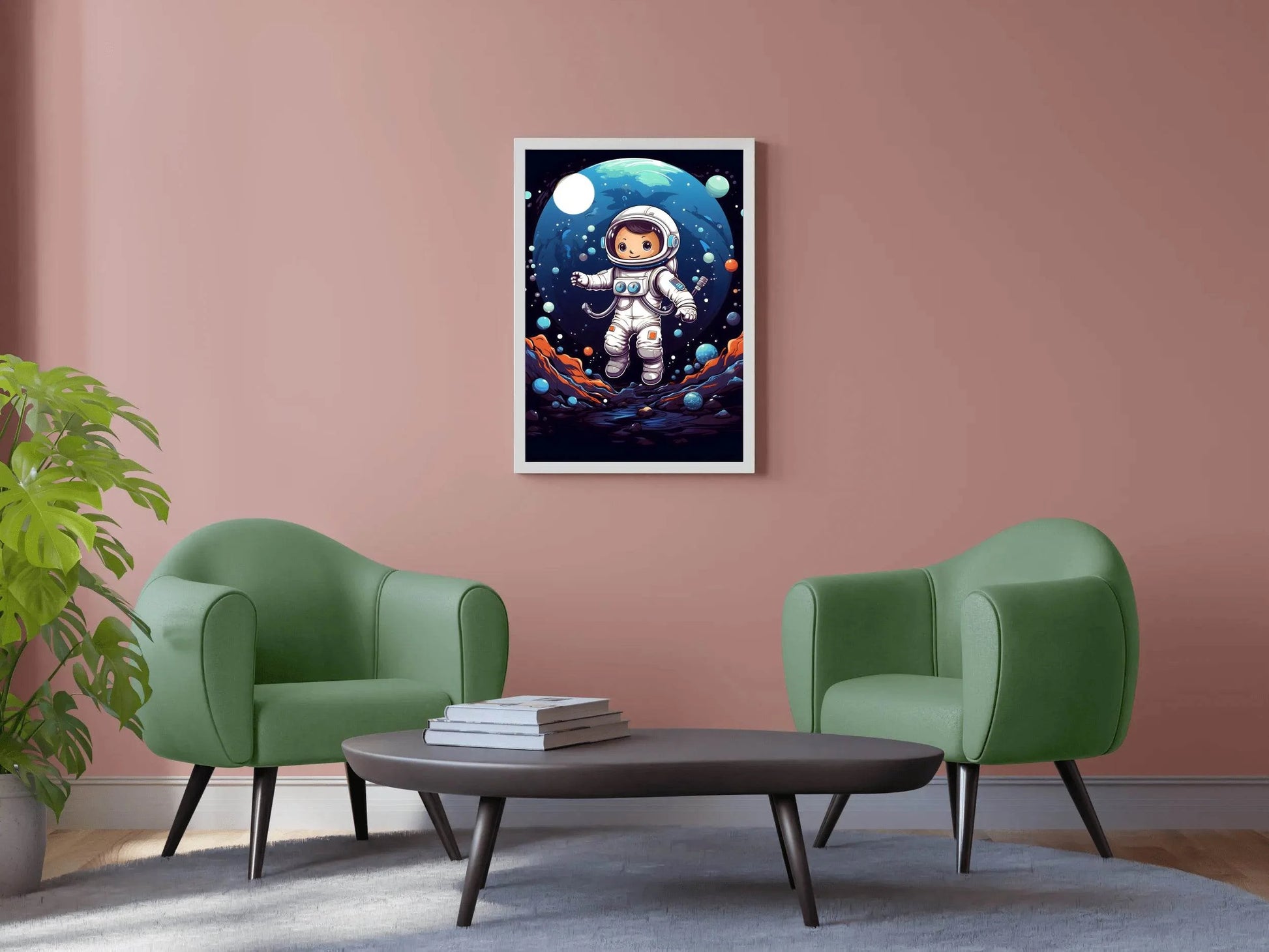 Painting of Astronaut Kid in Space - beink online art store