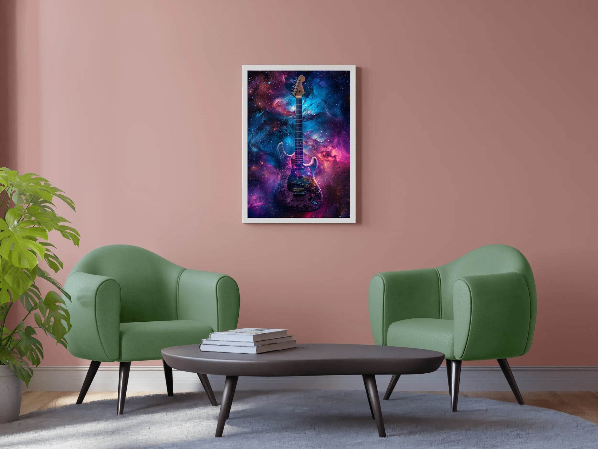 Galactic Rock Guitar Wall Art - beink online art store
