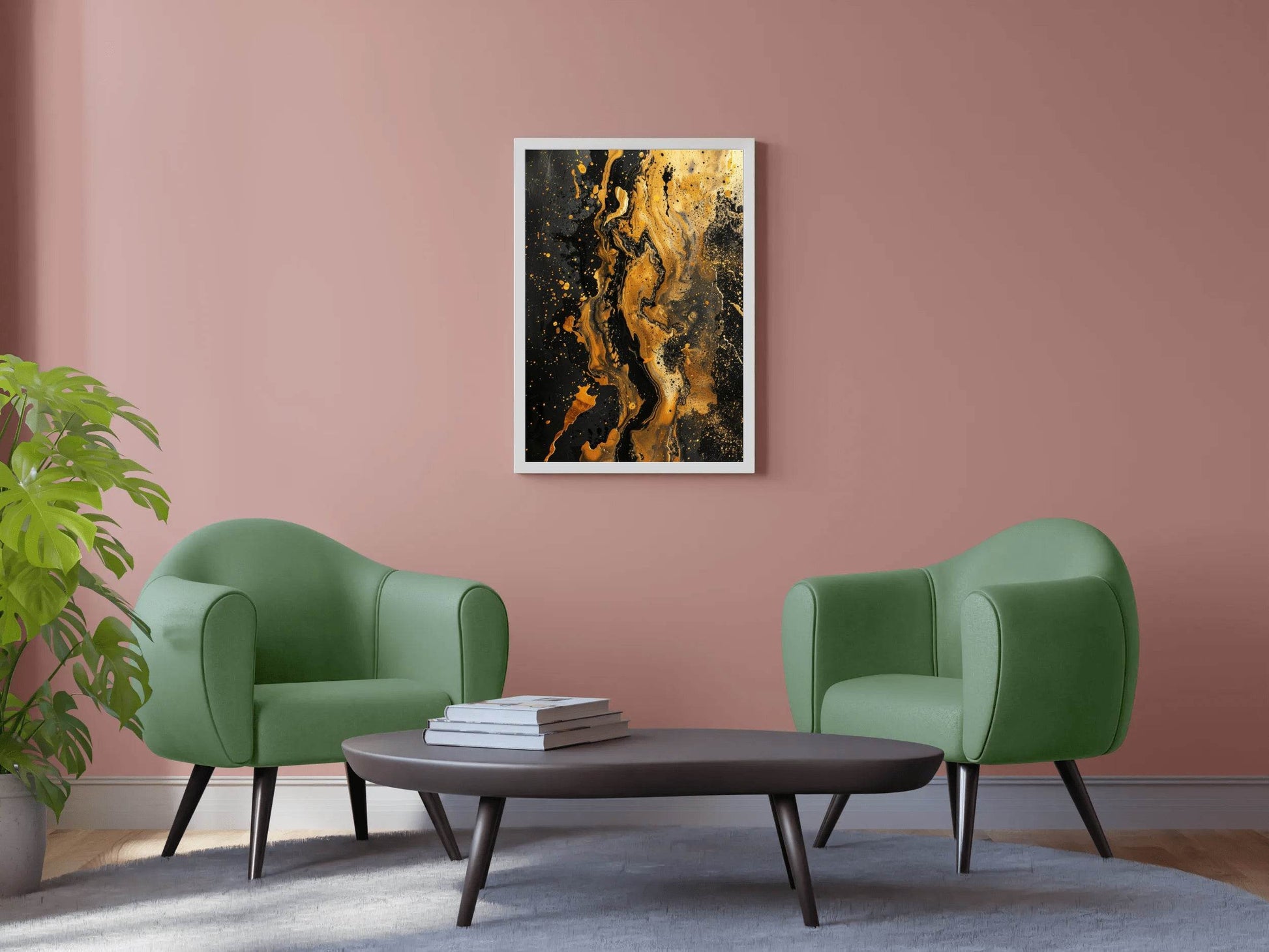 Luxury Marble Background With Gold Wall Art - beink online art store