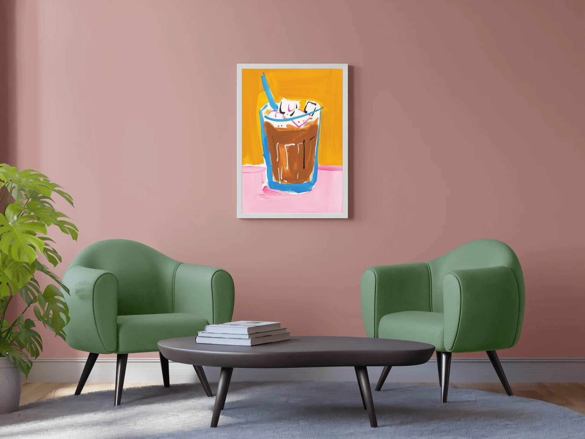 Iced Coffee with Whipped Cream Wall Art - beink online art store