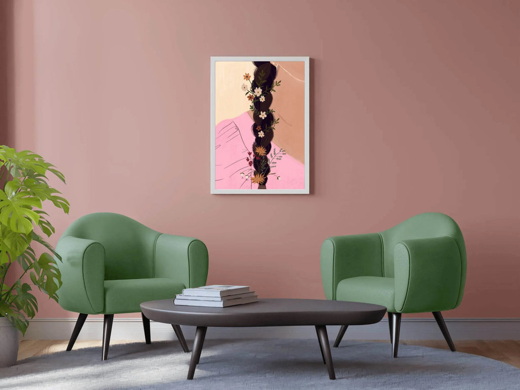 Braided Hair of A Girl Wall Art - beink online art store