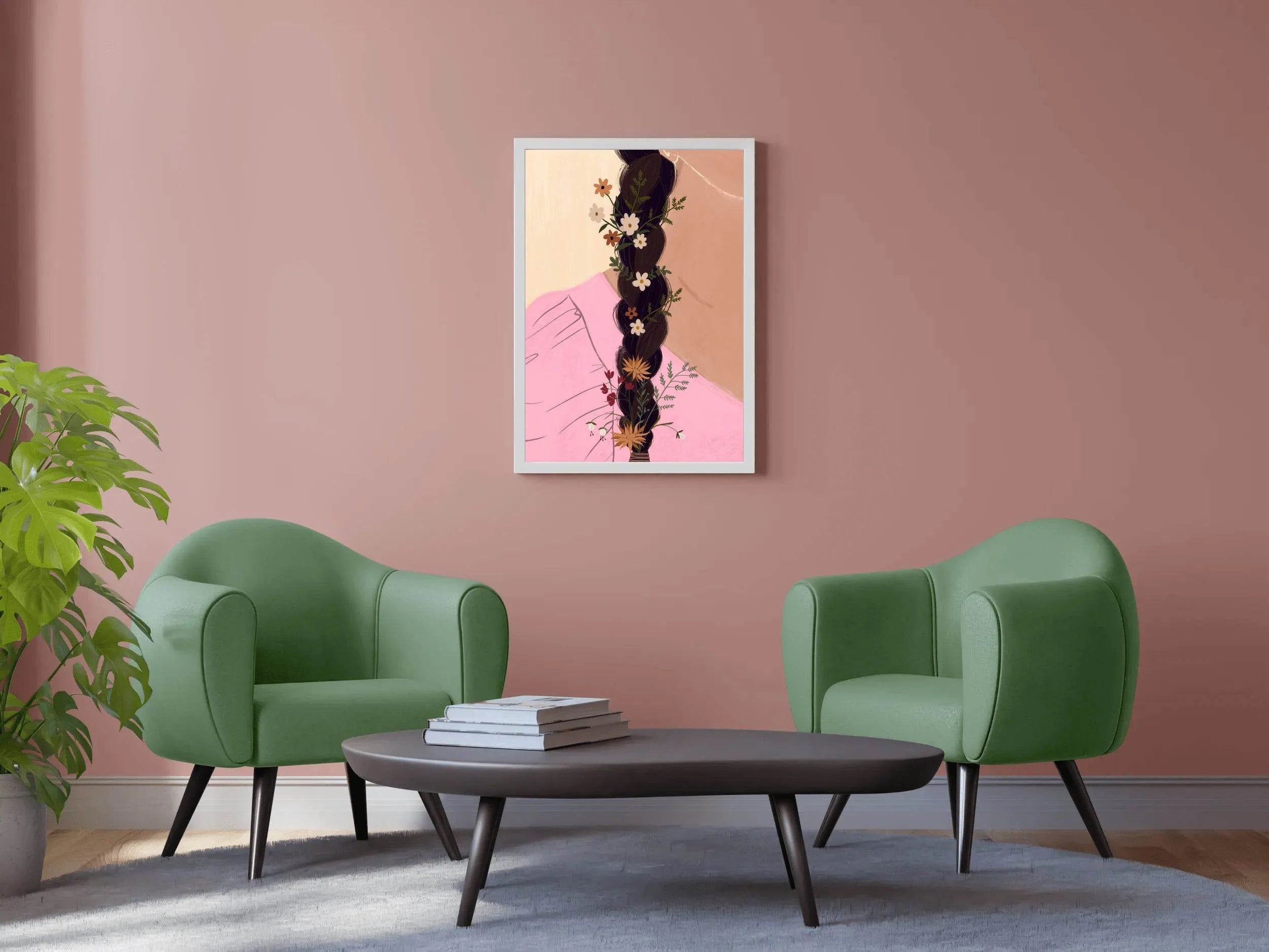 Braided Hair of A Girl Wall Art - beink online art store