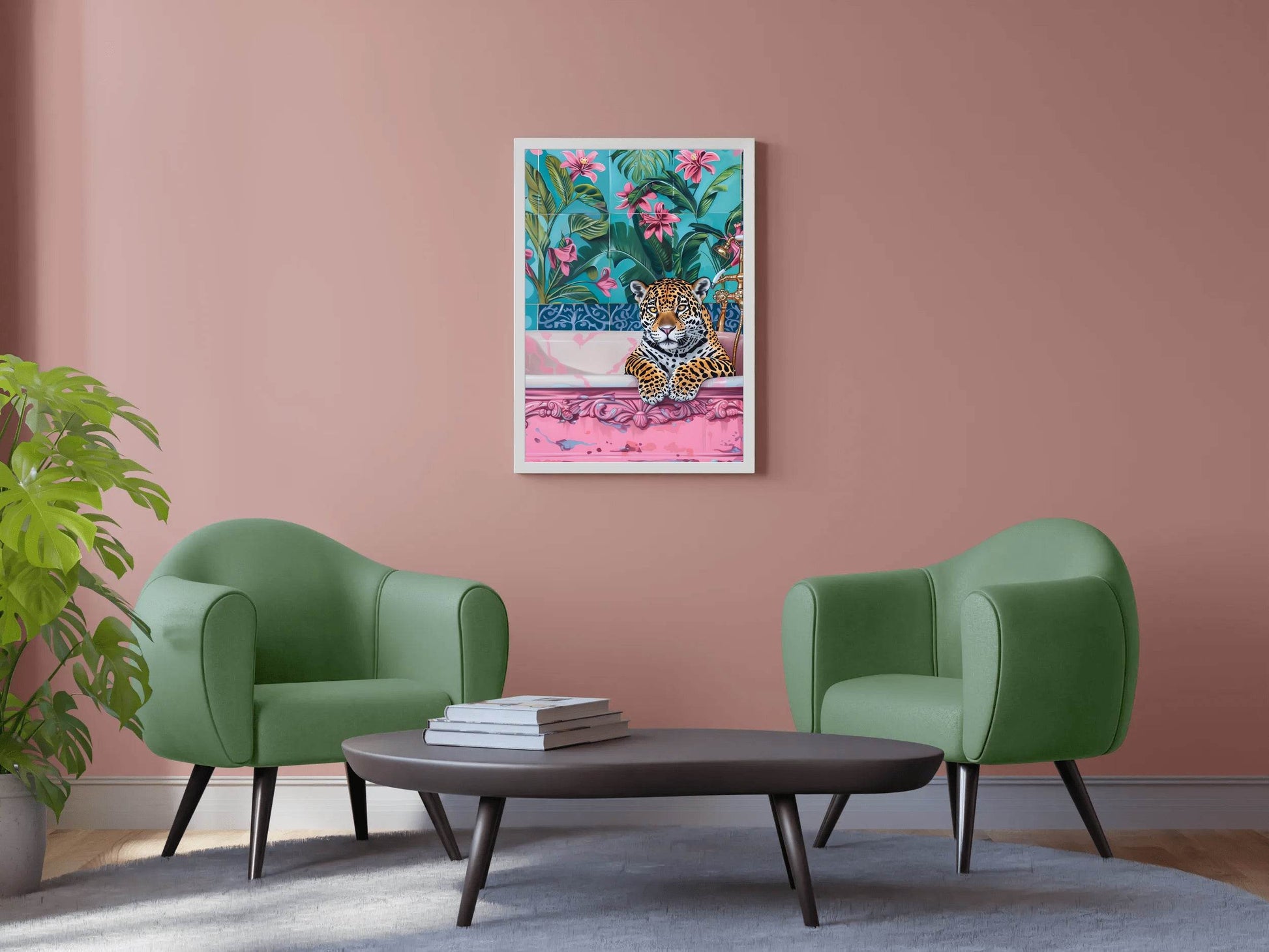 Leopard in the Tub Wall Art - beink online art store