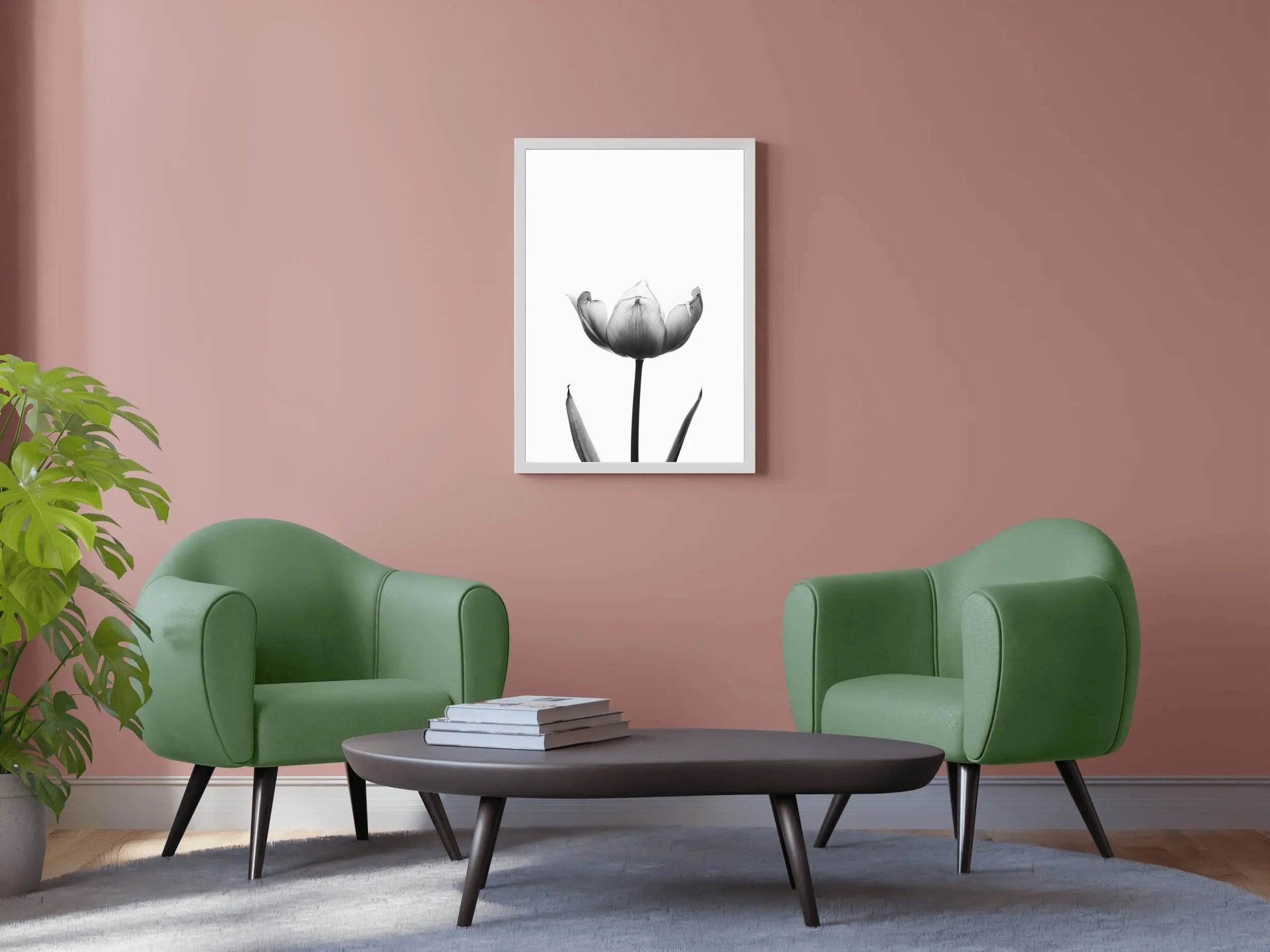 Tulip Black & White Wall Art - beink online art store