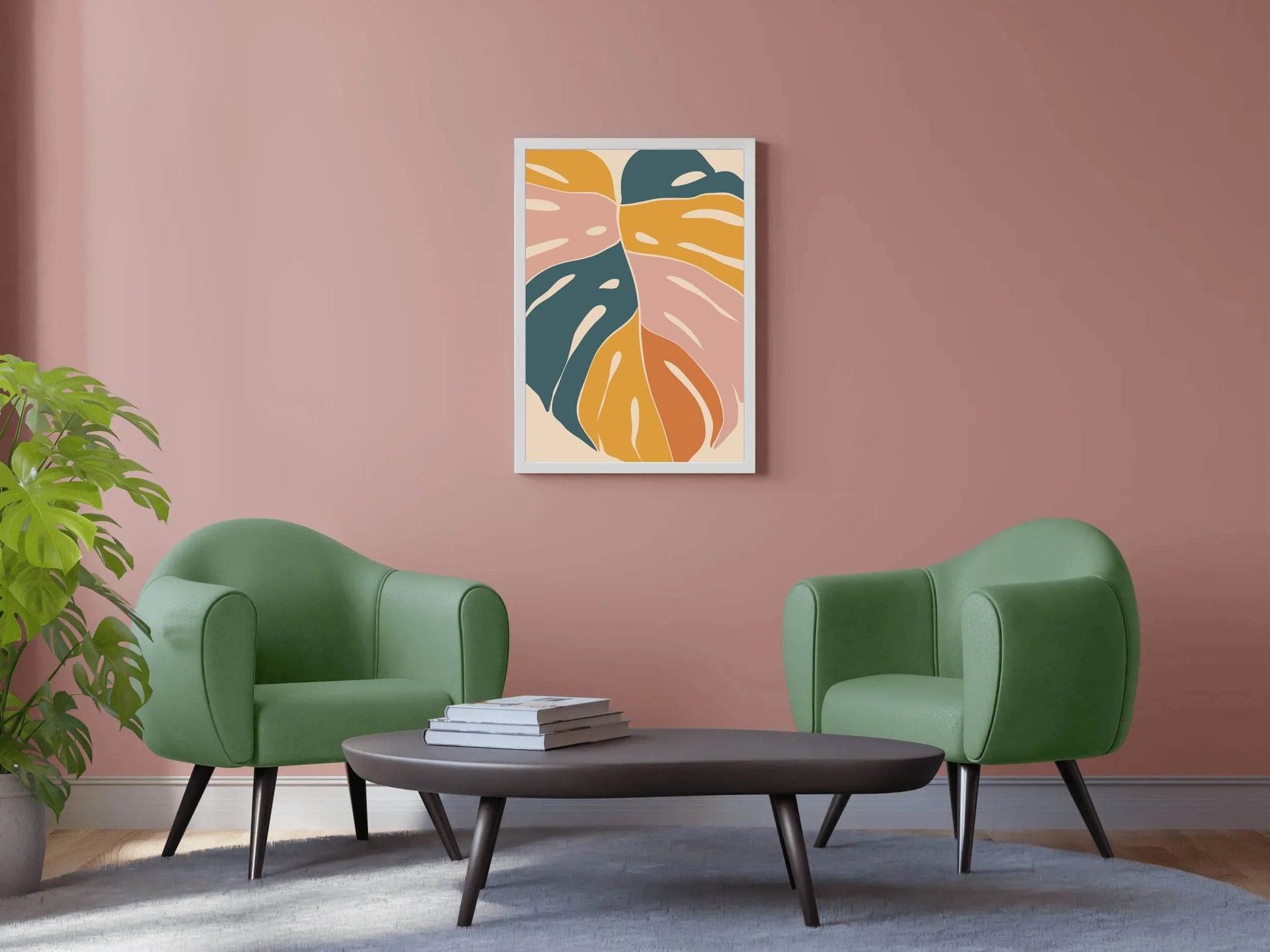 Abstract Colorful Leaf ArtWork - beink online art store