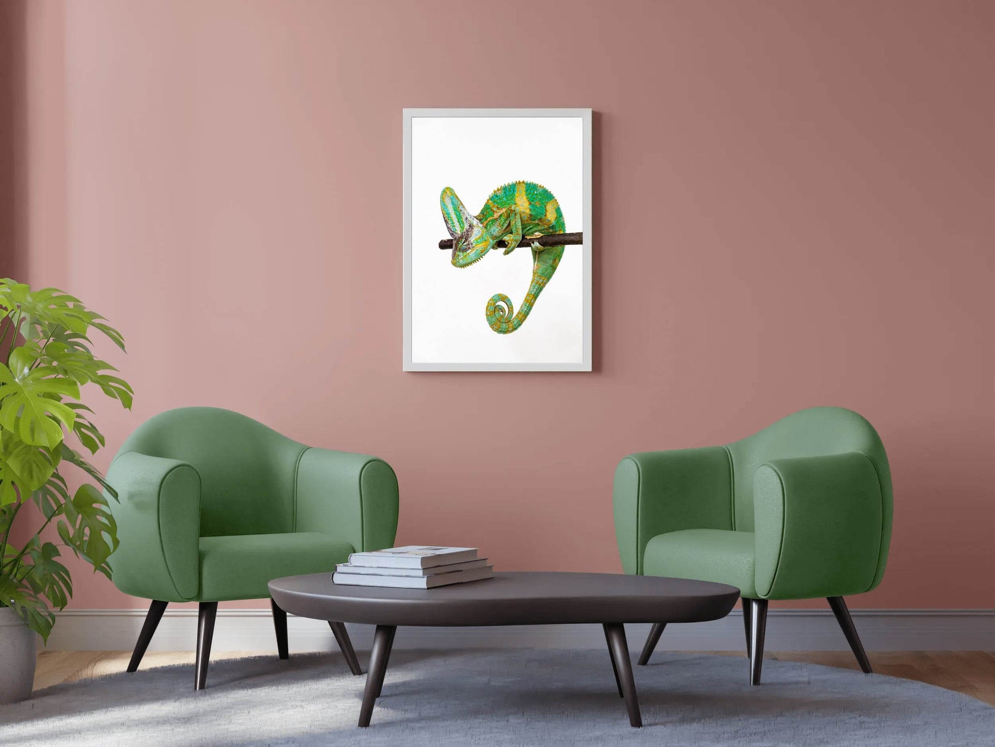 Veiled Chameleon Animal Wall Art - beink online art store