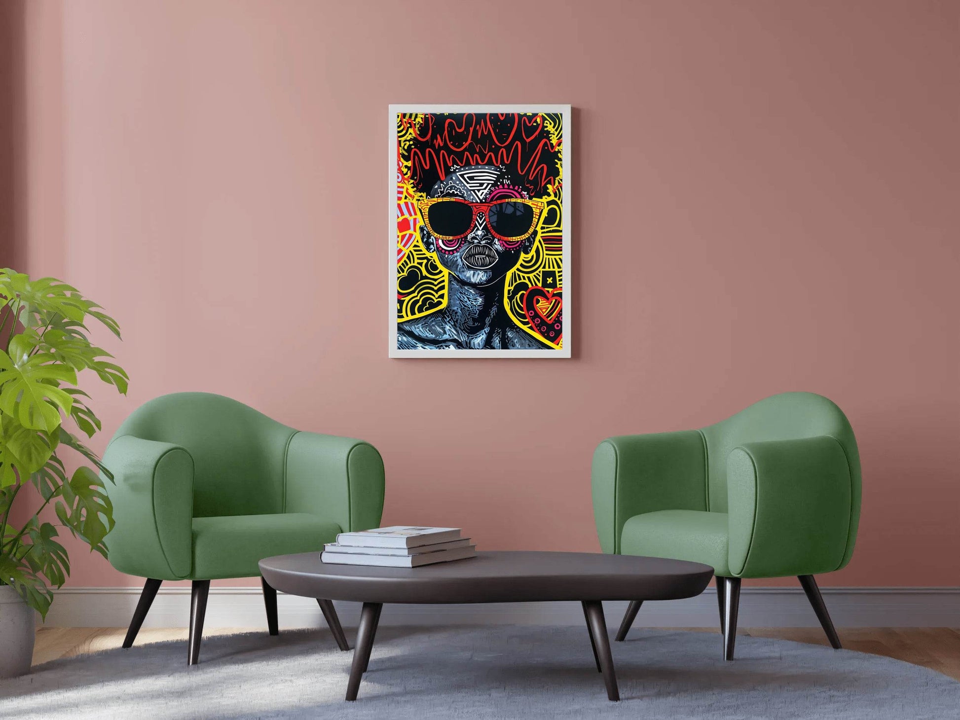 Funky Afro Wall Art - beink online art store