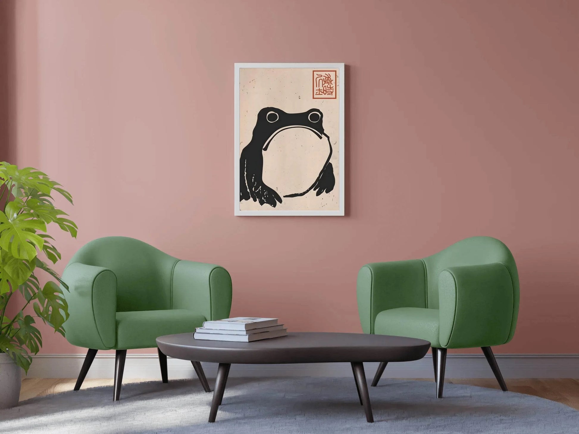 Sumo Black Hoji Frog Modern Wall Art - beink online art store