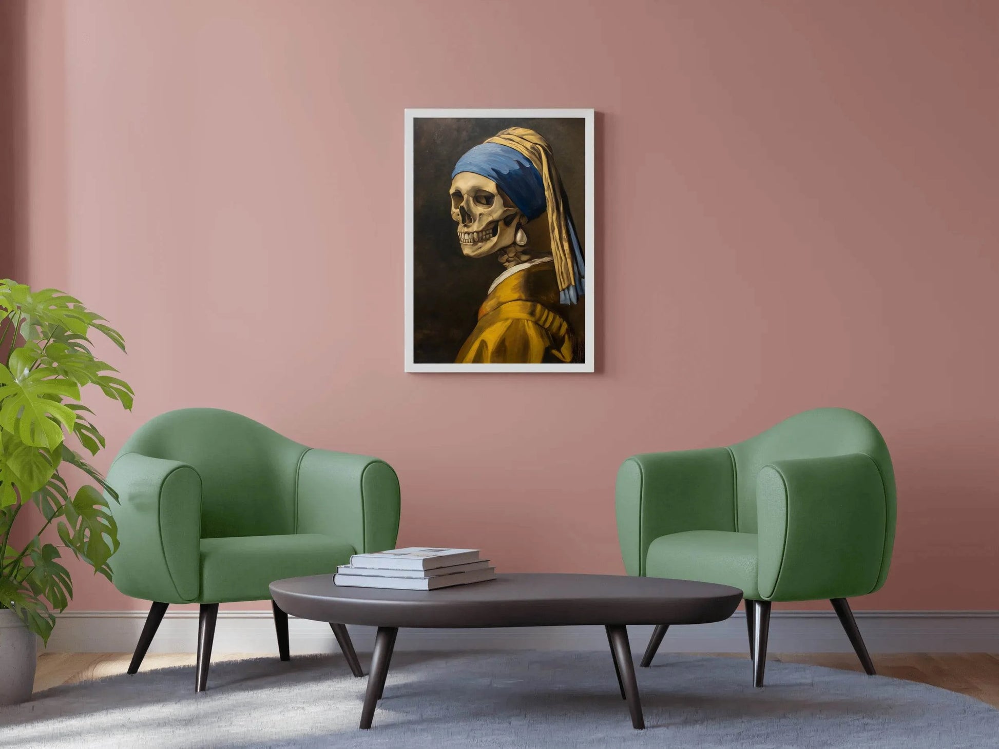 Painting of Vanitas Wearing Pearl - beink online art store