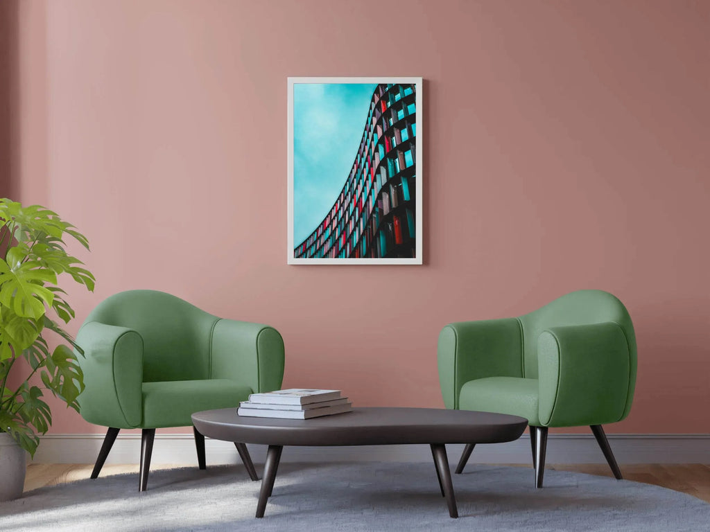 Slightly Curved Building Abstract Wall Art - beink online art store