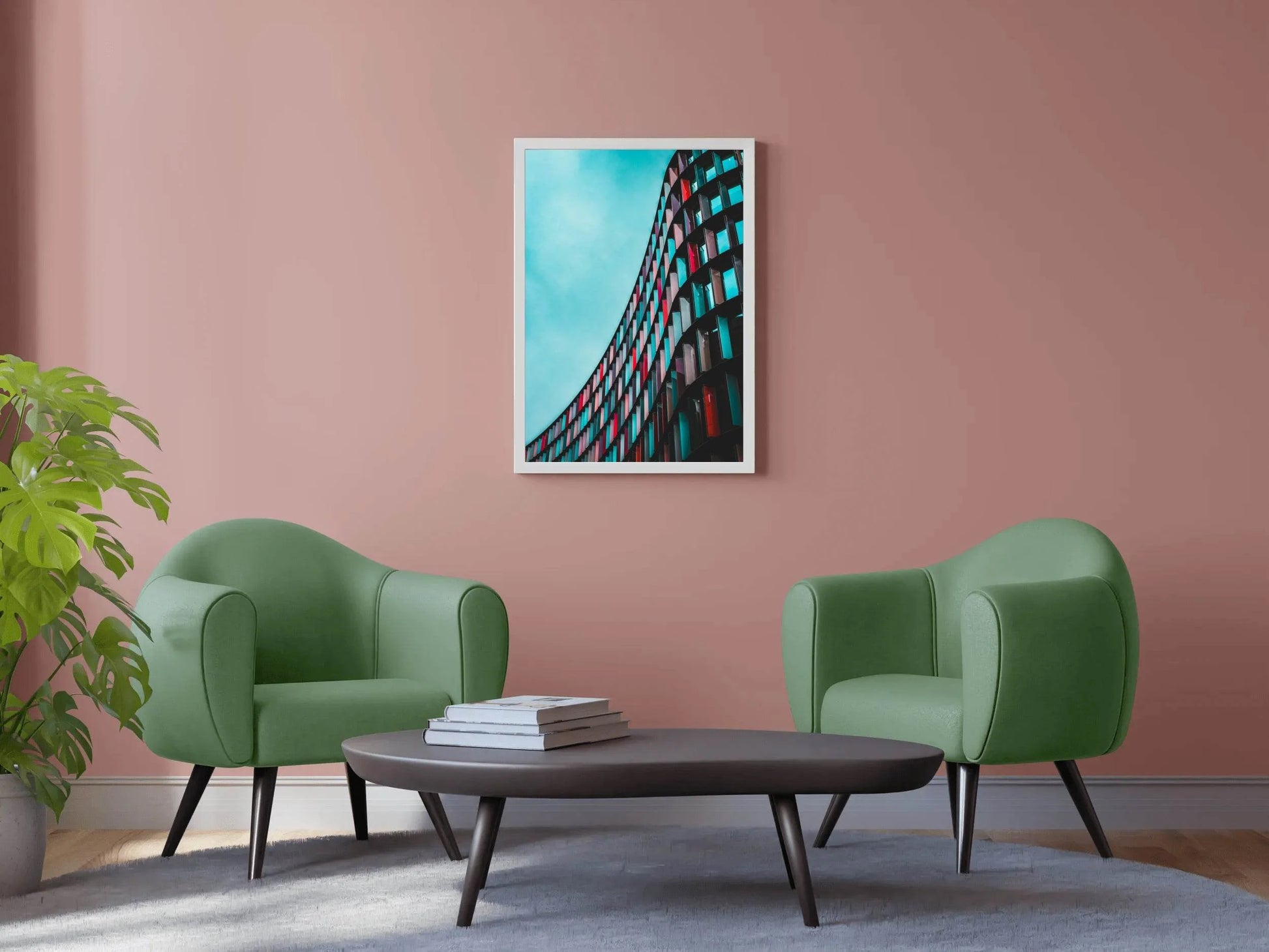 Slightly Curved Building Abstract Wall Art - beink online art store