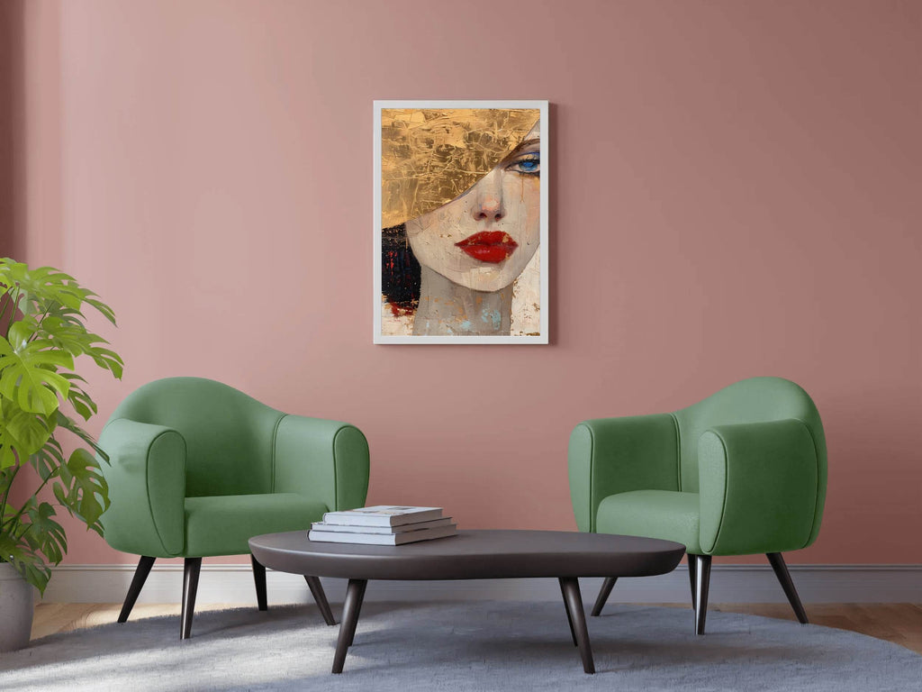 European Girl Face Painting Wall Art - beink online art store