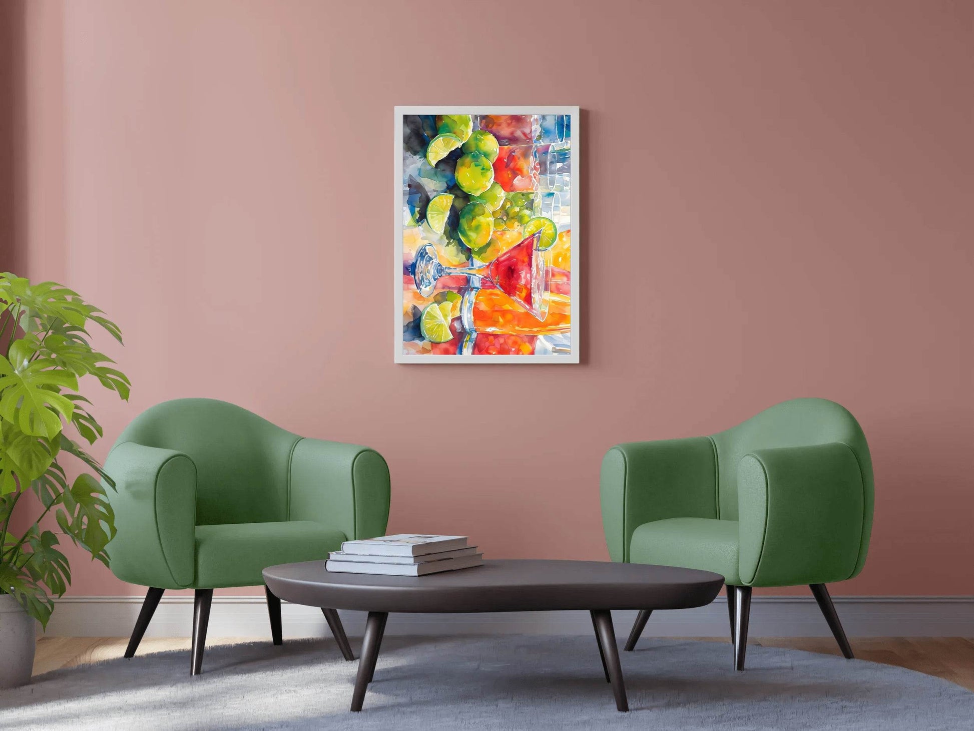 Fruit Wocktail Watercolor Painting Art - beink online art store