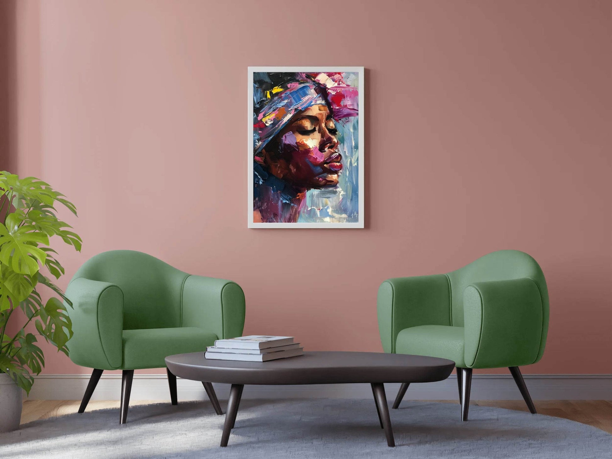 Woman with African Headtie Wall Art - beink online art store