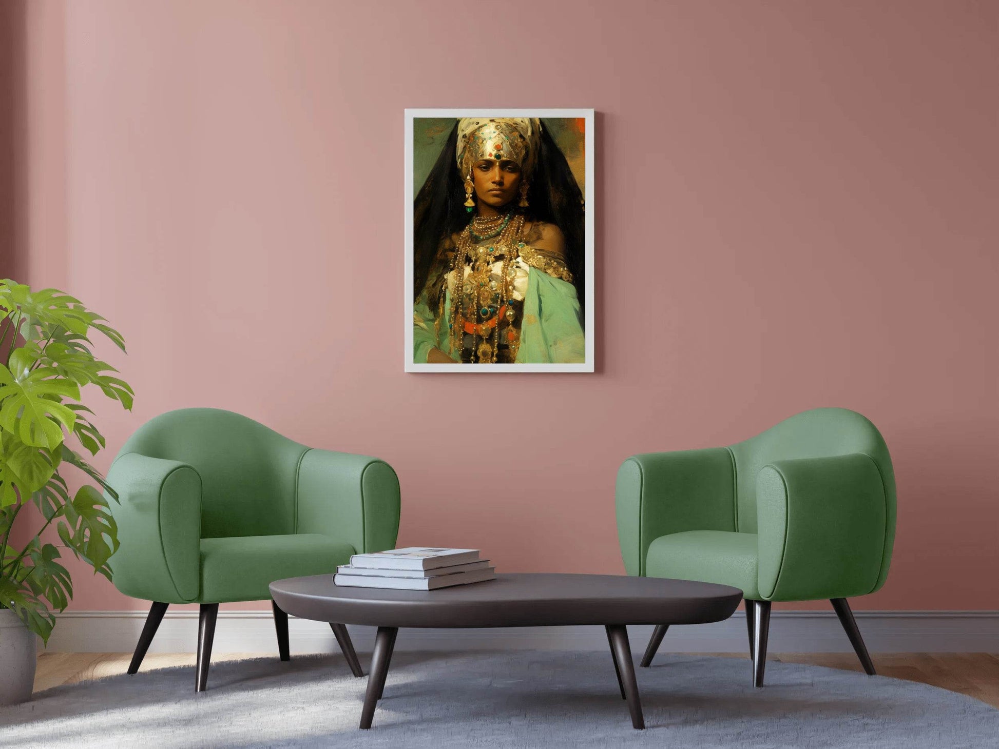 Painting The Face Of An Egyptian Woman Wall Art - beink online art store
