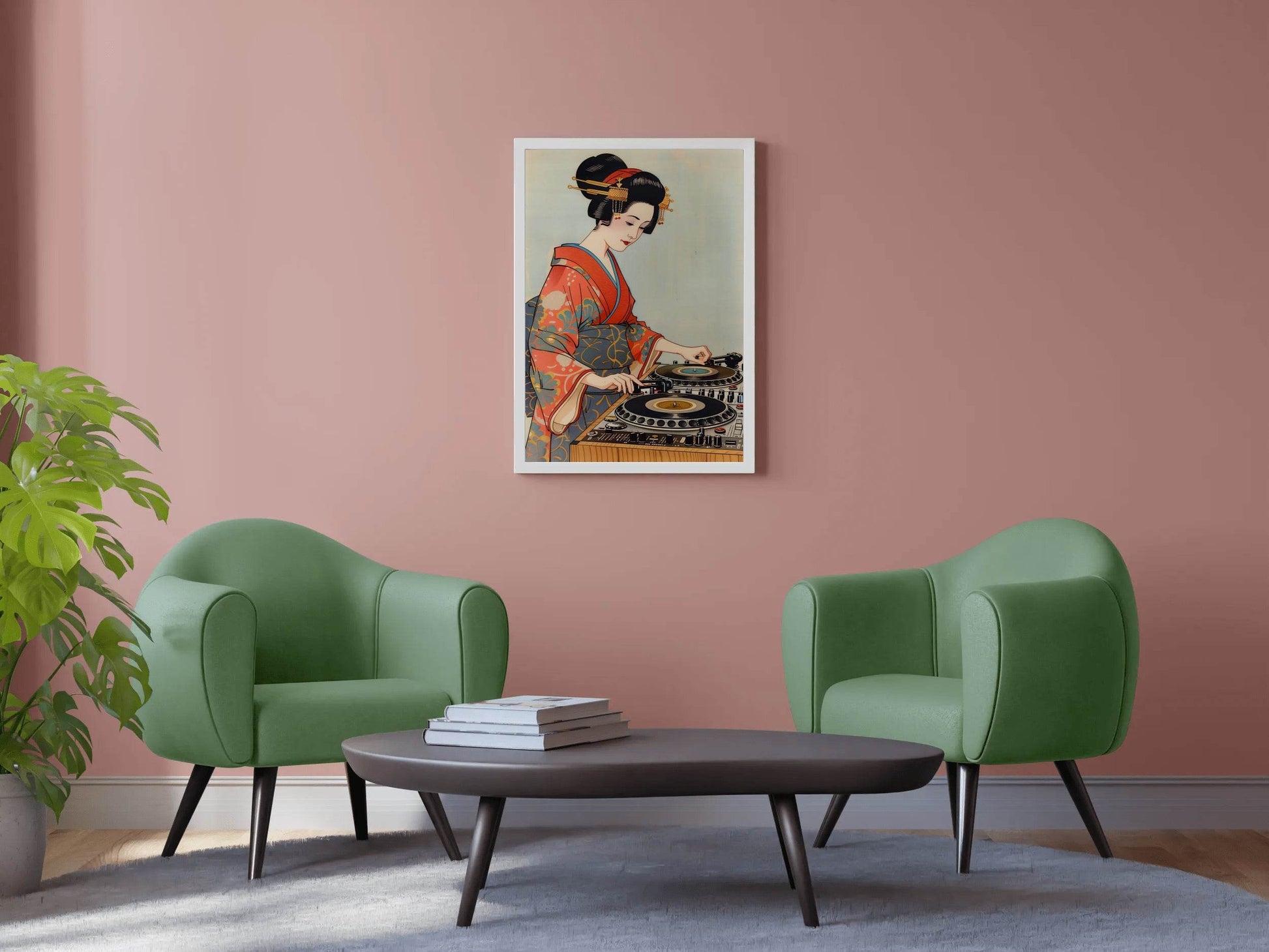 Japanese Dj Geisha Ramen Wall Art - beink online art store