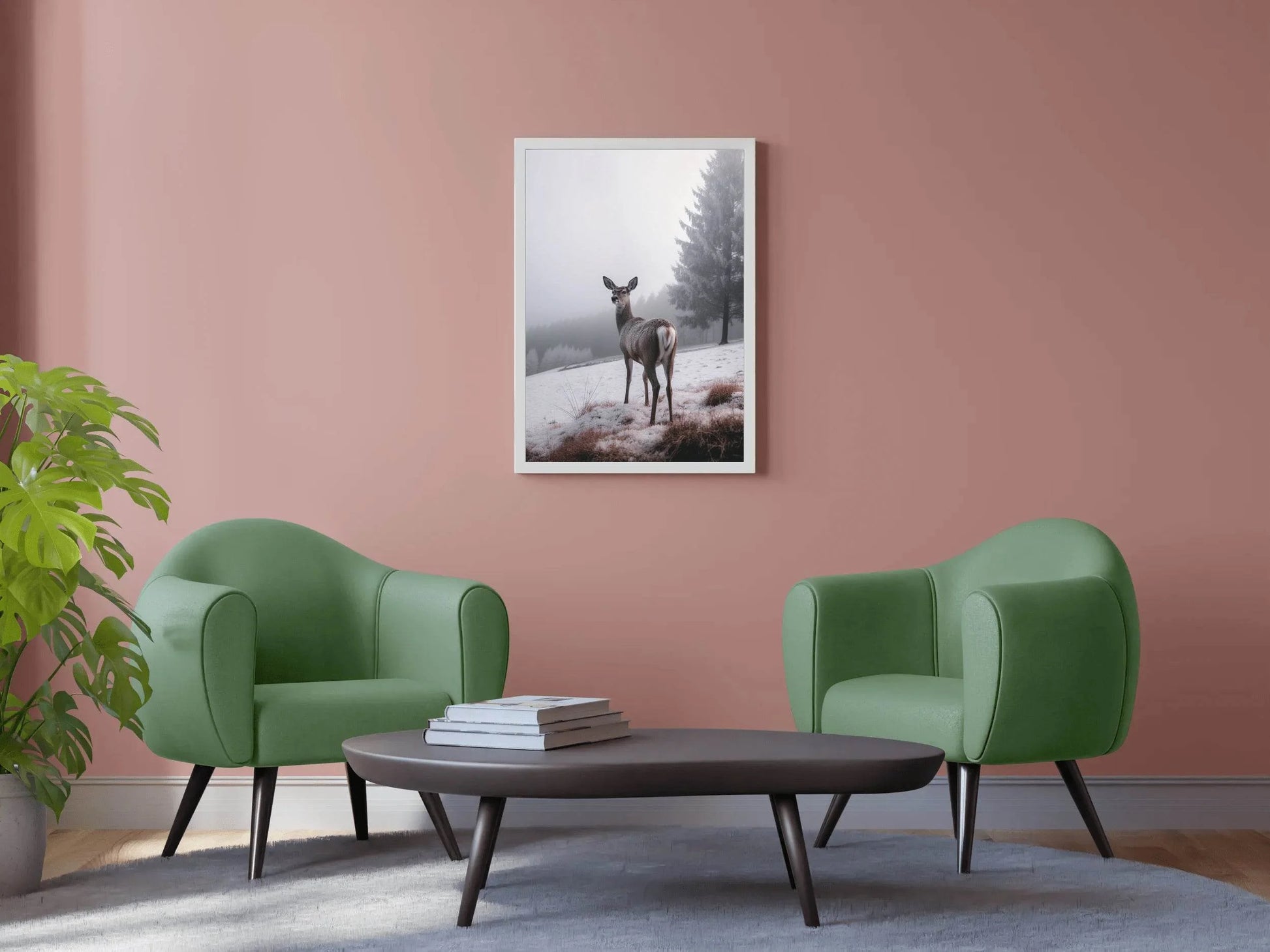 Red Deer Animal Wall Art - beink online art store