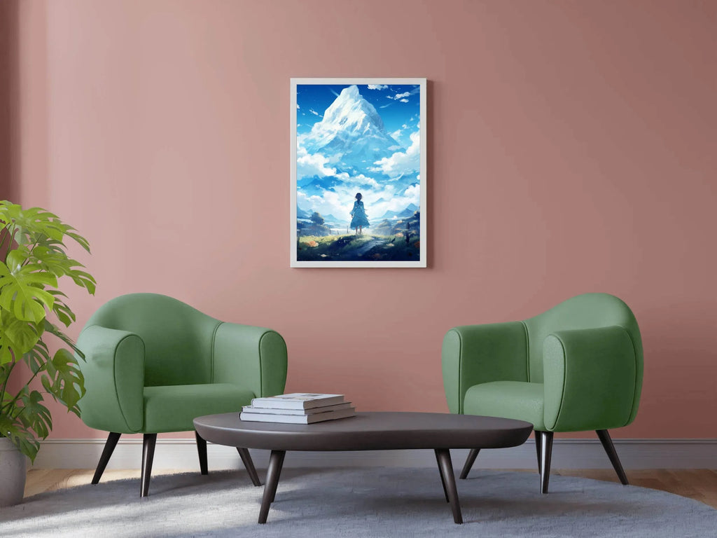 Fantasy Anime Style Scene in Mountain Wall Art - beink online art store