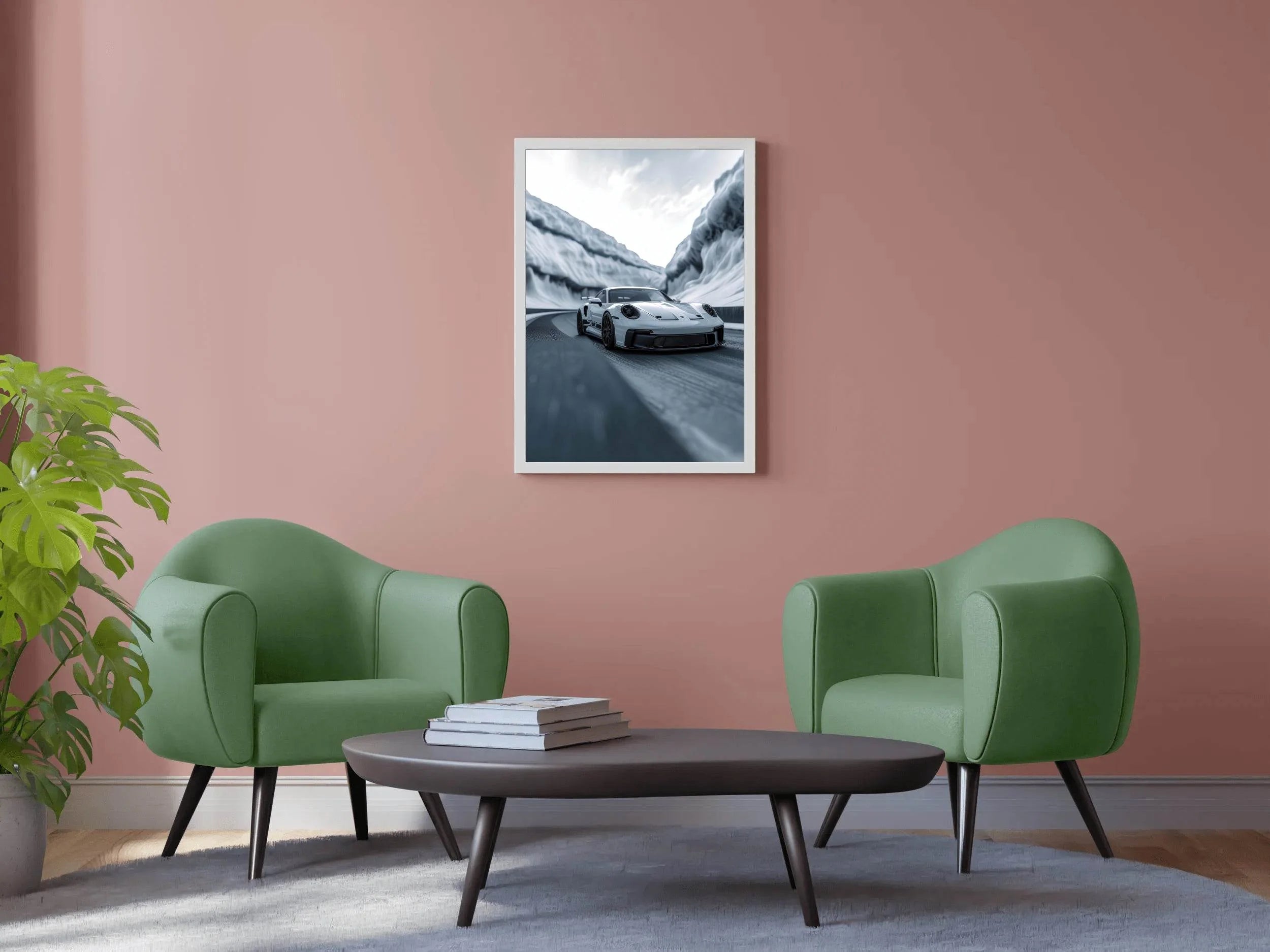 Porsche 992 GT3 White Wall Art - beink online art store