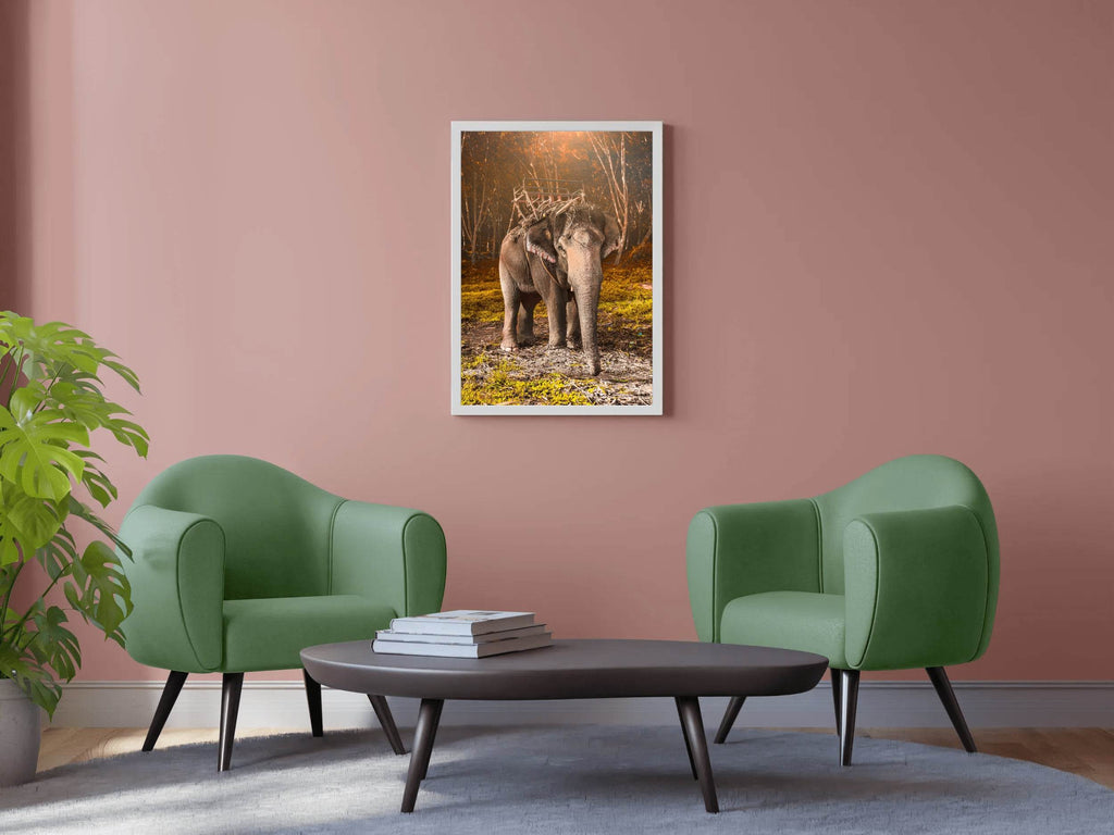 Indian Elephant Animal Wall Art - beink online art store