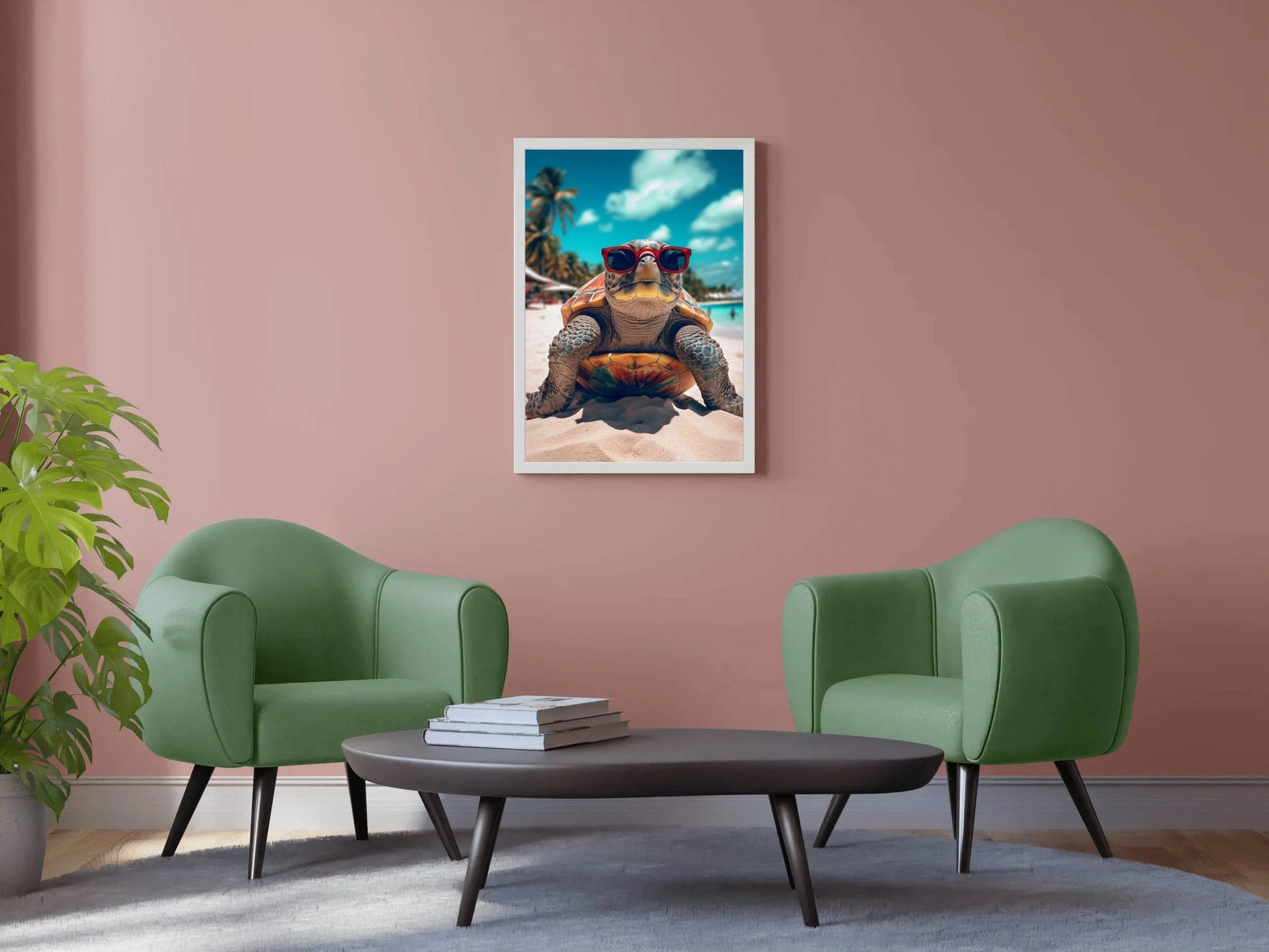 Loggerhead Sea Turtle Animal Wall Art - beink online art store